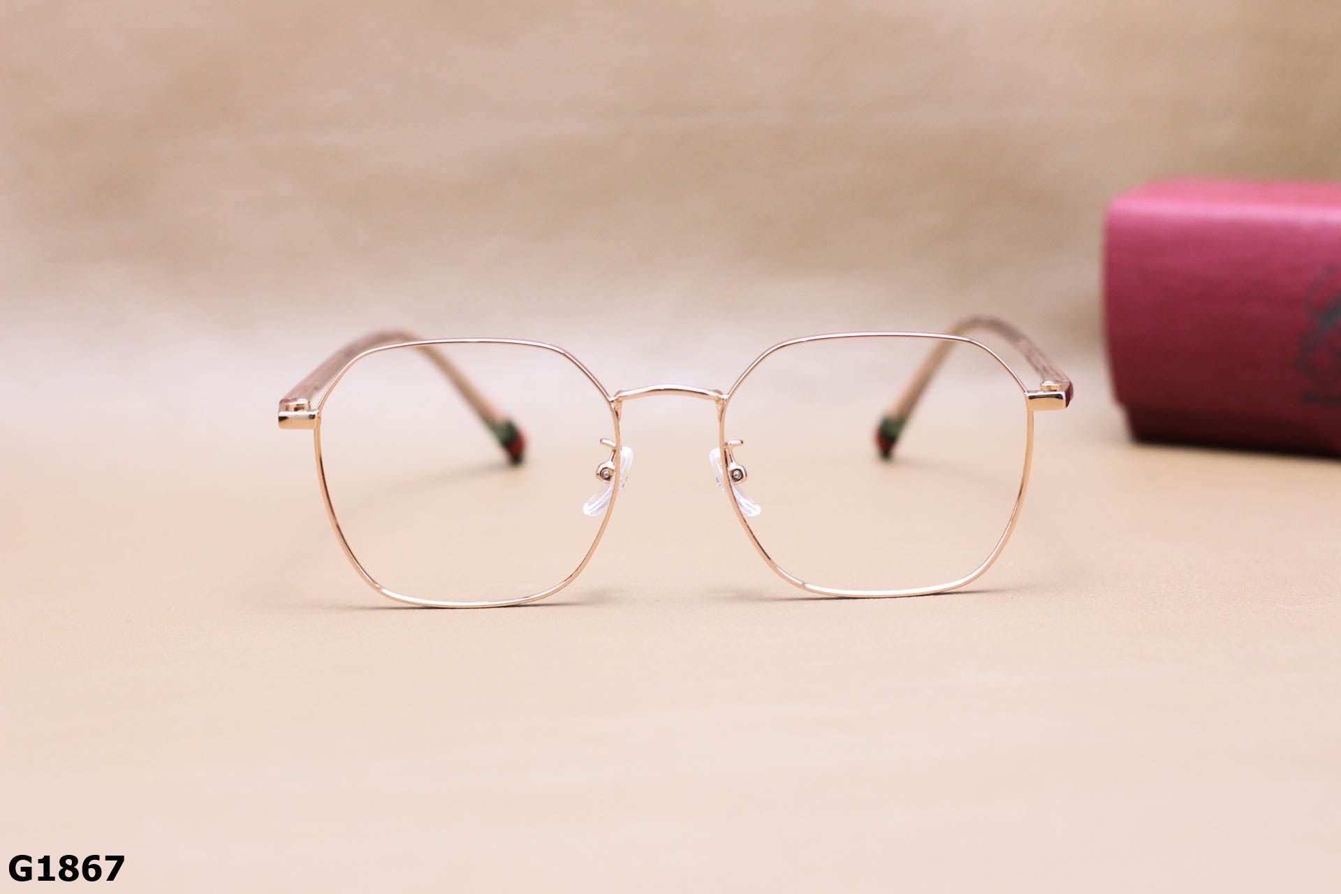 Gọng Kính Cận Hợp Kim, Dáng Đa Giác Thanh Mảnh Thời Trang Unisex - G1867