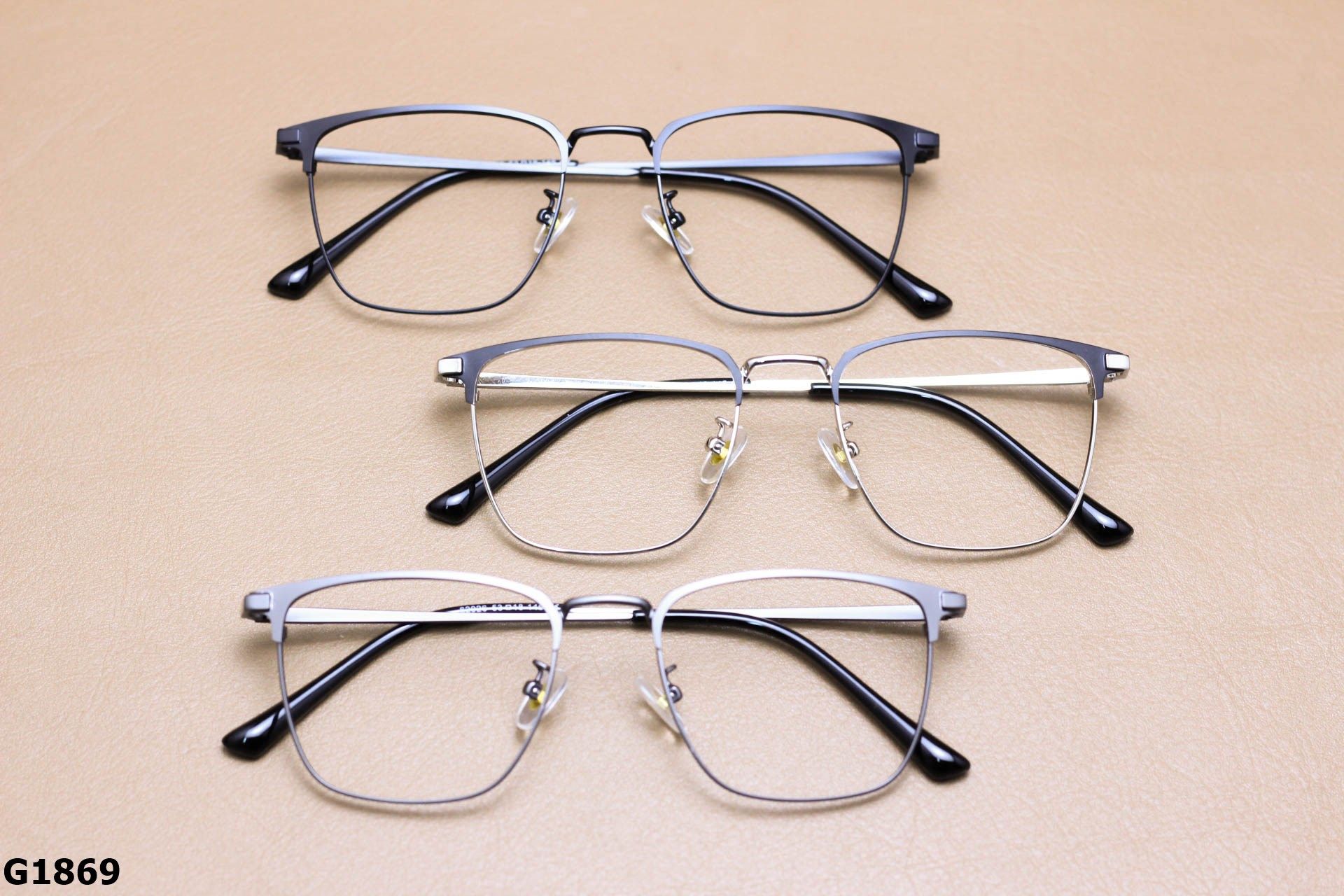 Gọng Kính Cận Vuông Thời Trang, Hợp Kim Unisex Thanh Mảnh - G1869