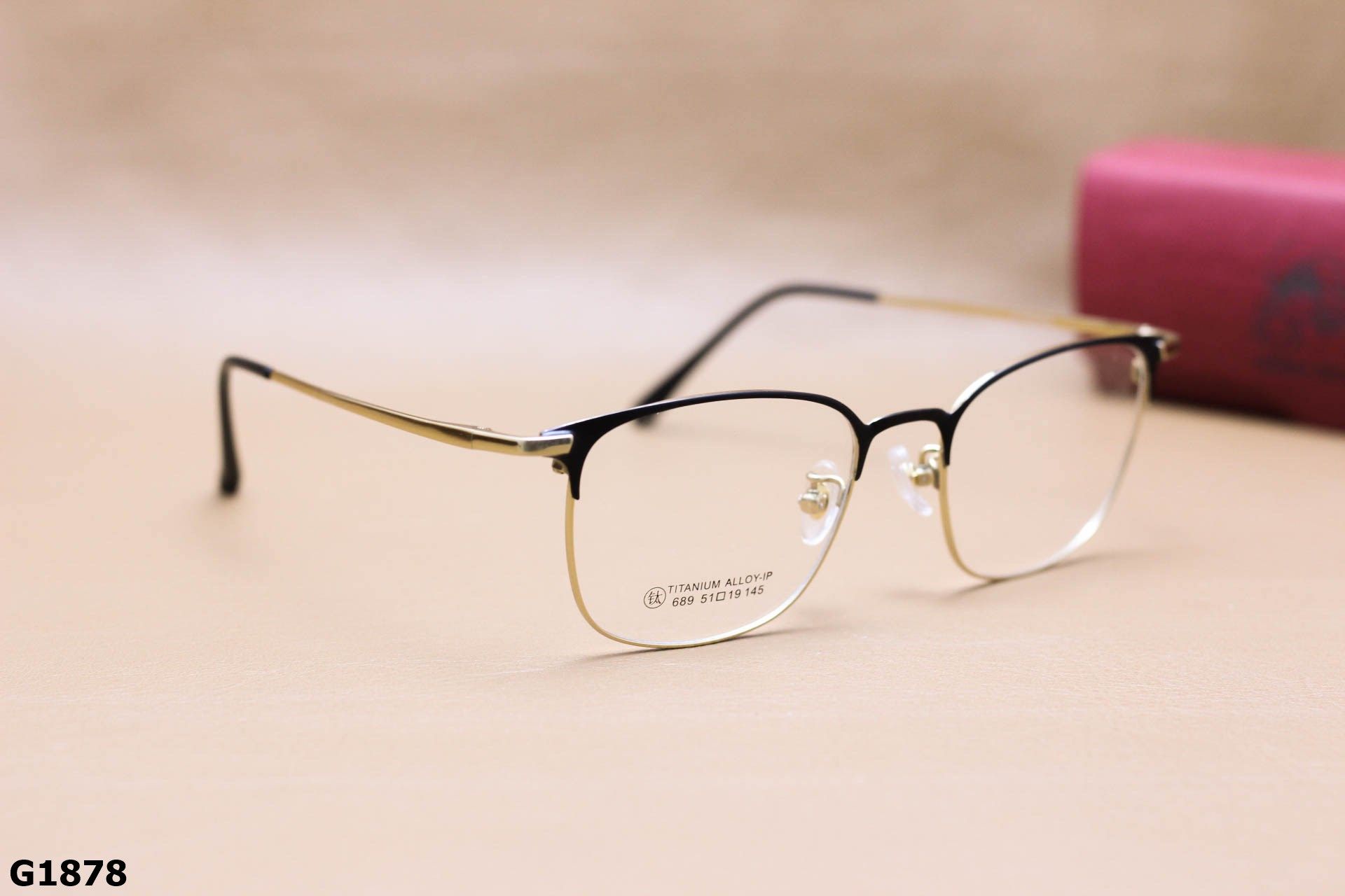 Gọng Kính Cận Titanium Cao Cấp, Dáng Vuông Thanh Mảnh Unisex - G1878