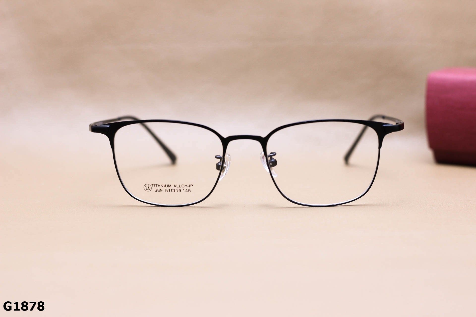 Gọng Kính Cận Titanium Cao Cấp, Dáng Vuông Thanh Mảnh Unisex - G1878