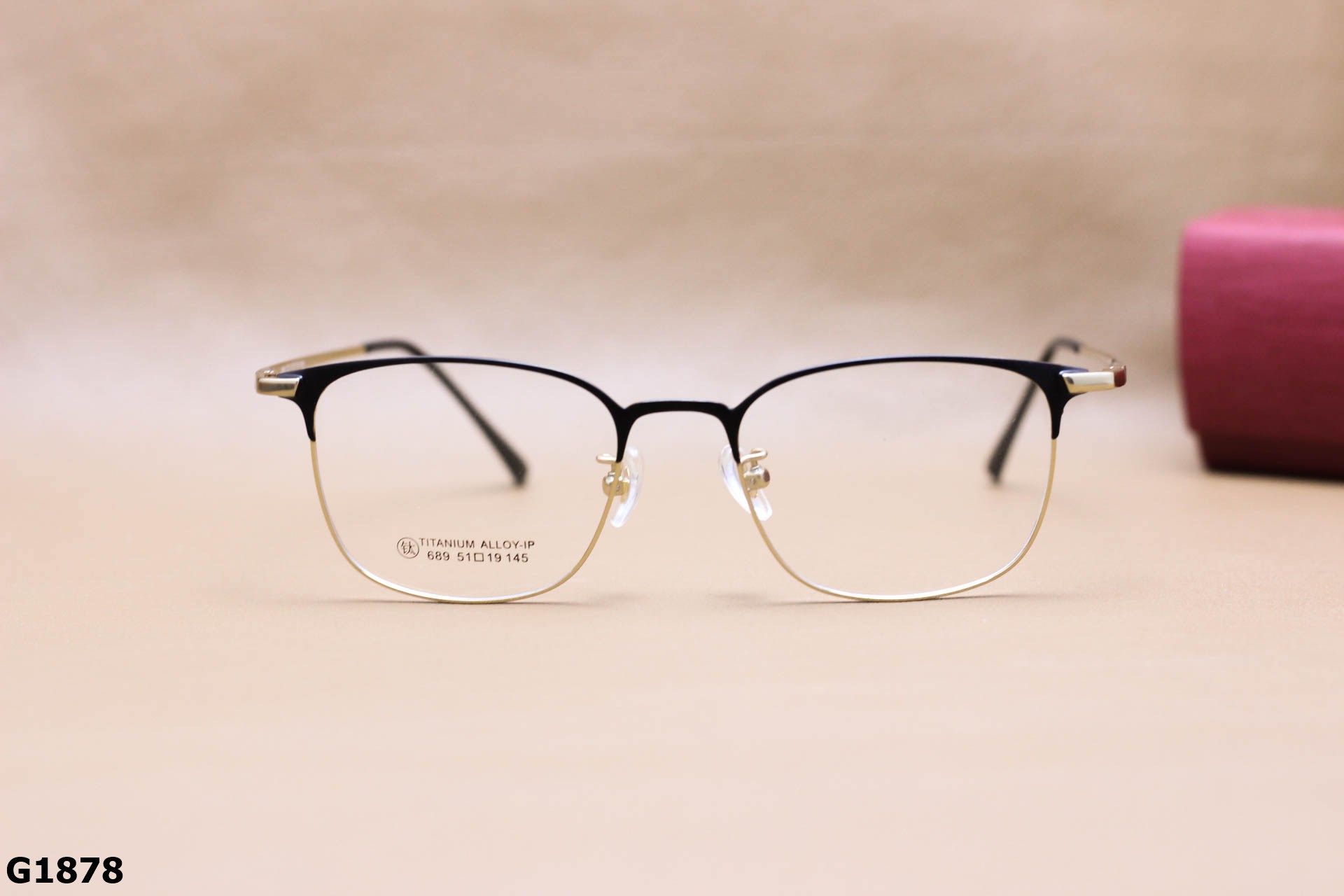 Gọng Kính Cận Titanium Cao Cấp, Dáng Vuông Thanh Mảnh Unisex - G1878