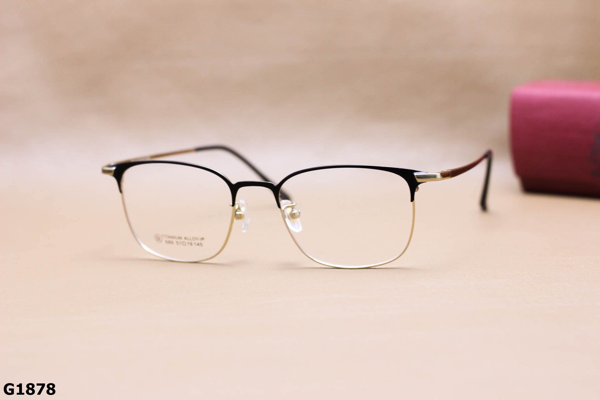 Gọng Kính Cận Titanium Cao Cấp, Dáng Vuông Thanh Mảnh Unisex - G1878