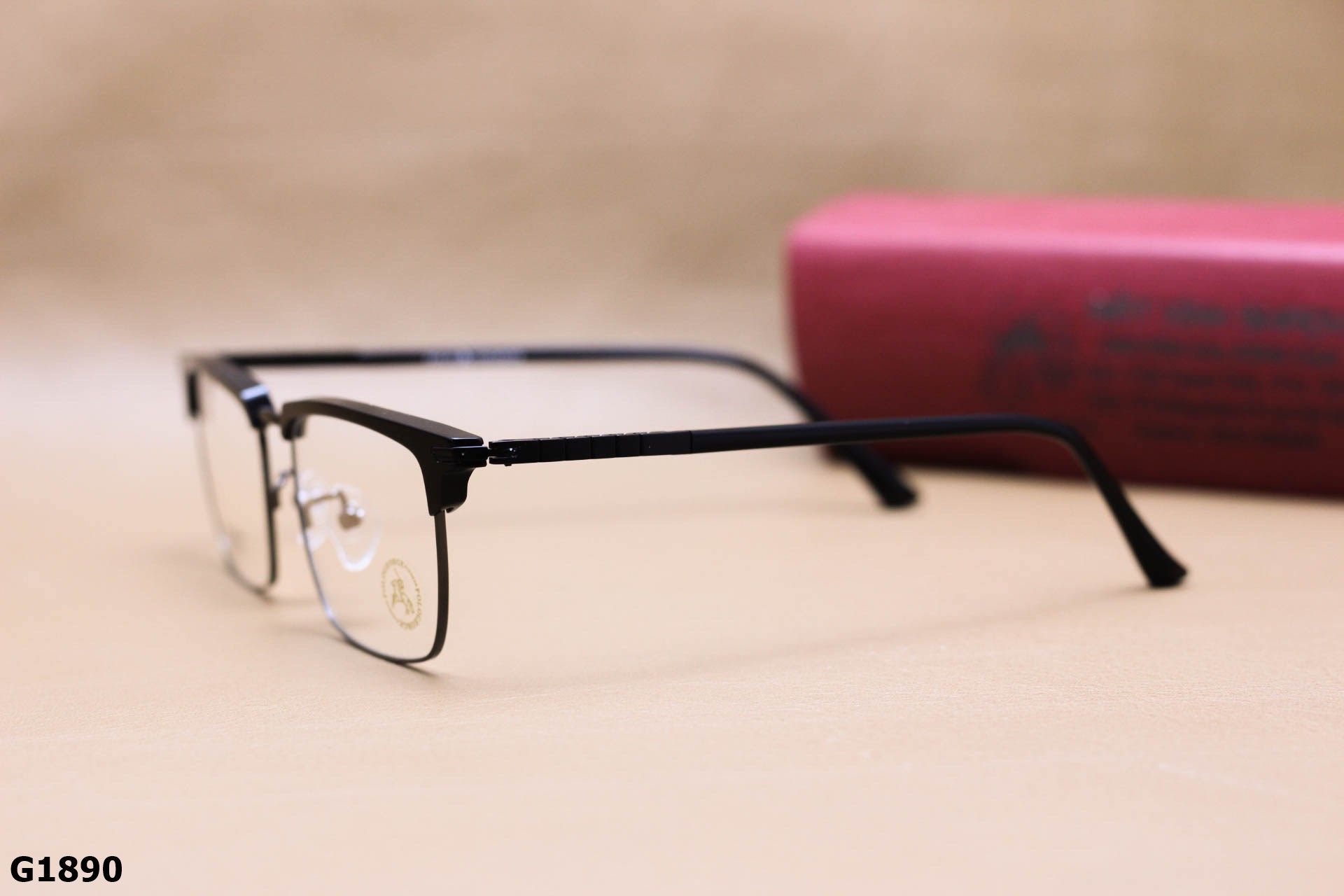 Gọng Kính Cận Nửa Viền Dáng Vuông Thời Trang Unisex, Chất Liệu Titanium IP Cao Cấp - G1890