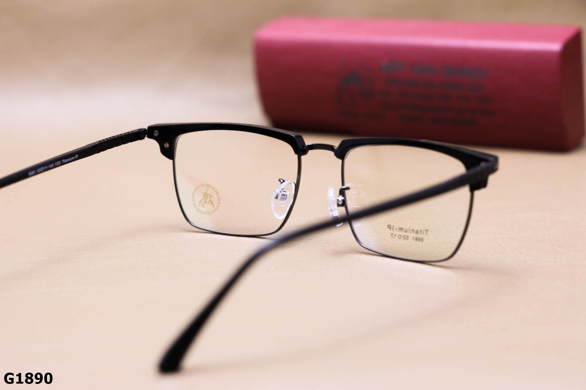 Gọng Kính Cận Nửa Viền Dáng Vuông Thời Trang Unisex, Chất Liệu Titanium IP Cao Cấp - G1890