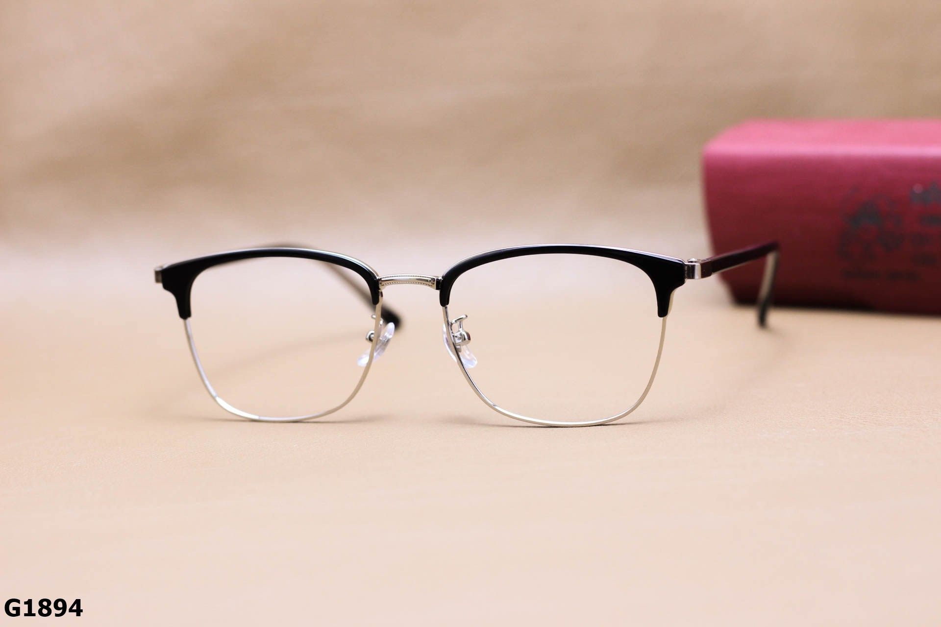 Gọng Kính Cận Vuông Nửa Viền Thời Trang Unisex, Chất Liệu B-Titanium Cao Cấp - G1894