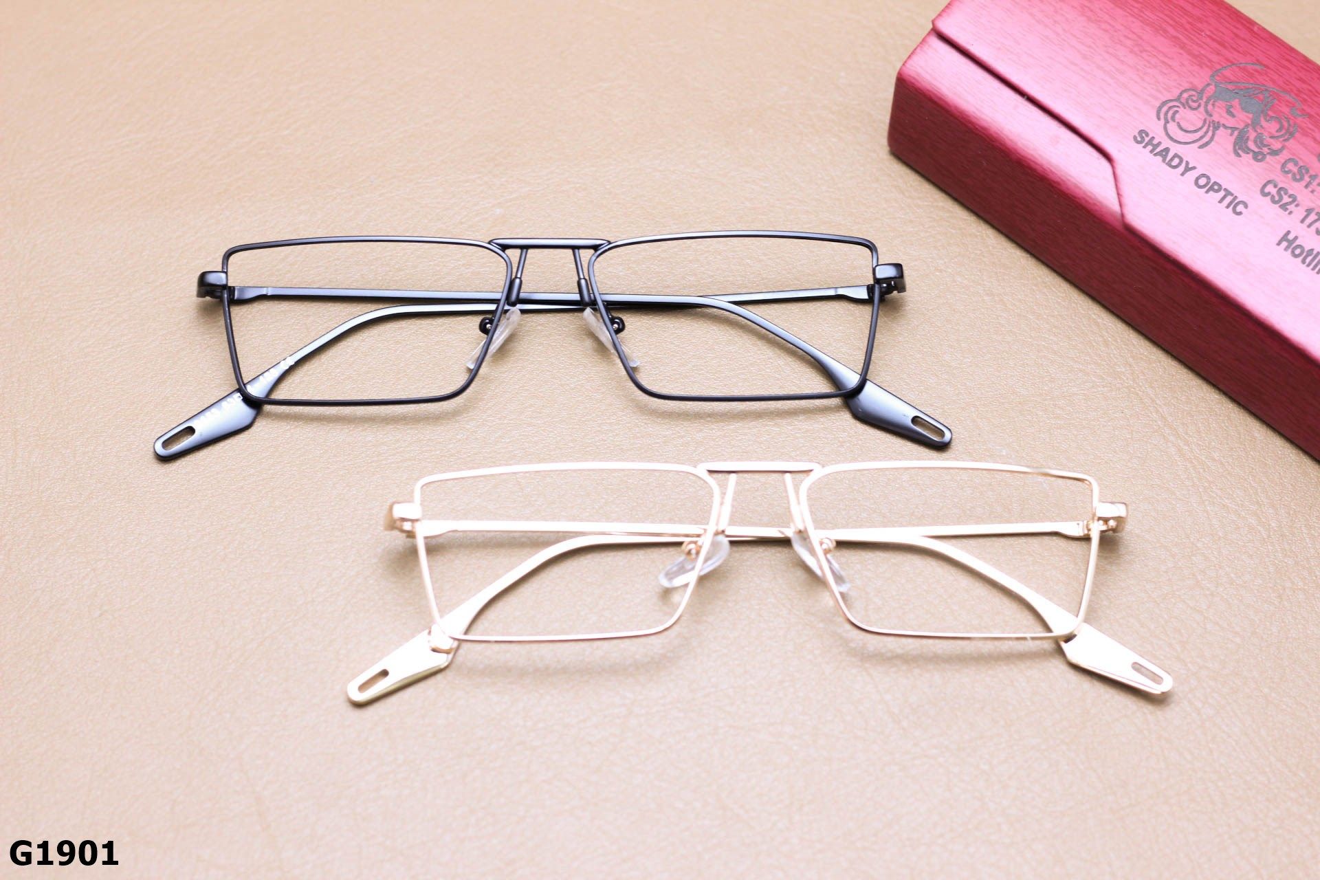 Gọng Kính Cận Vuông Thời Trang Unisex, Chất Hợp Kim Thanh Mảnh - G1901
