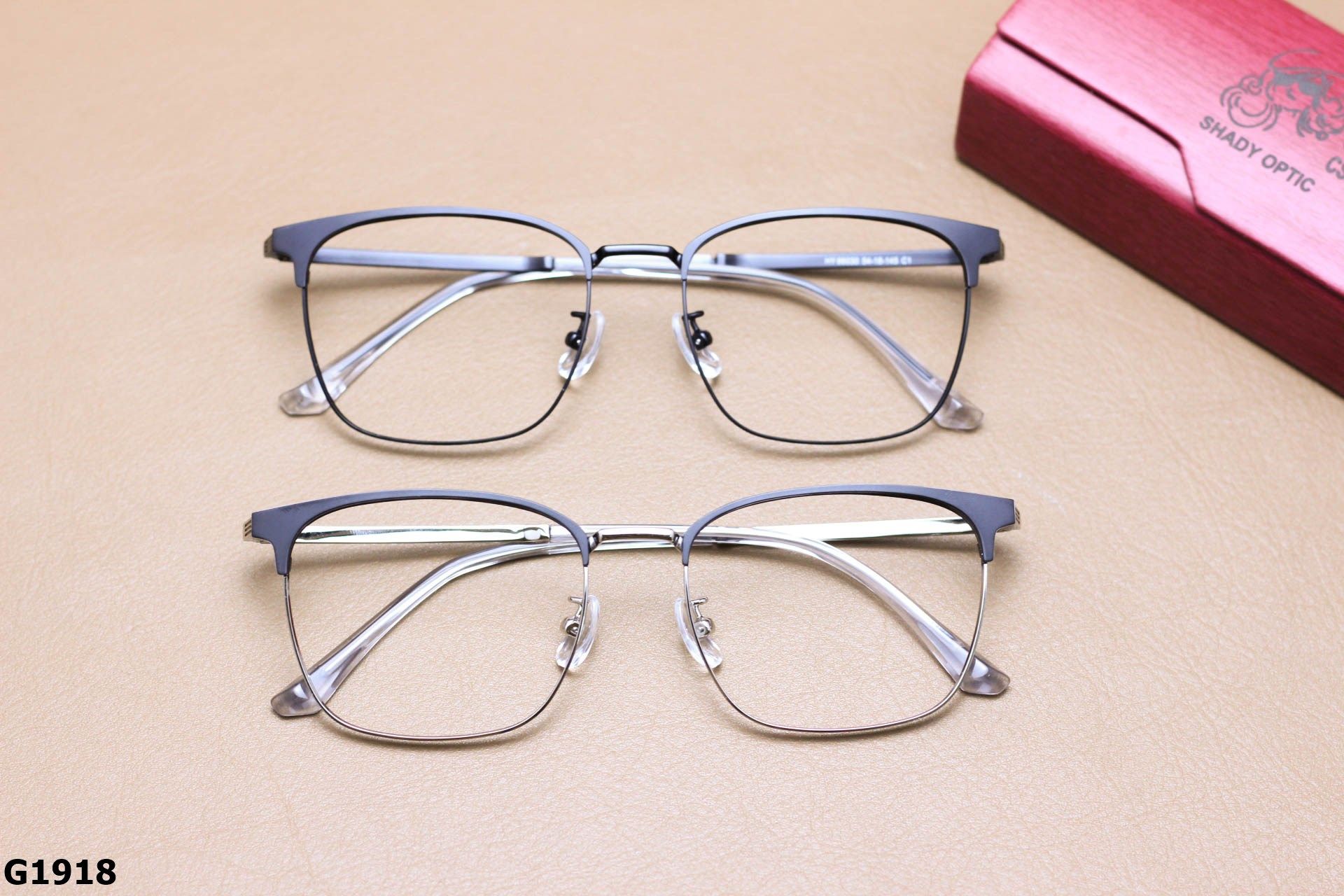 Gọng Kính Cận Hợp Kim Vuông Bầu Thanh Mảnh Thời Trang Unisex - G1918