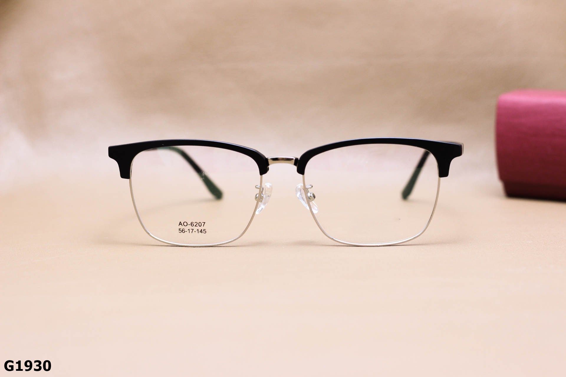 Gọng Kính Cận Hợp Kim Vuông Nửa Viền Thời Trang Unisex - G1930