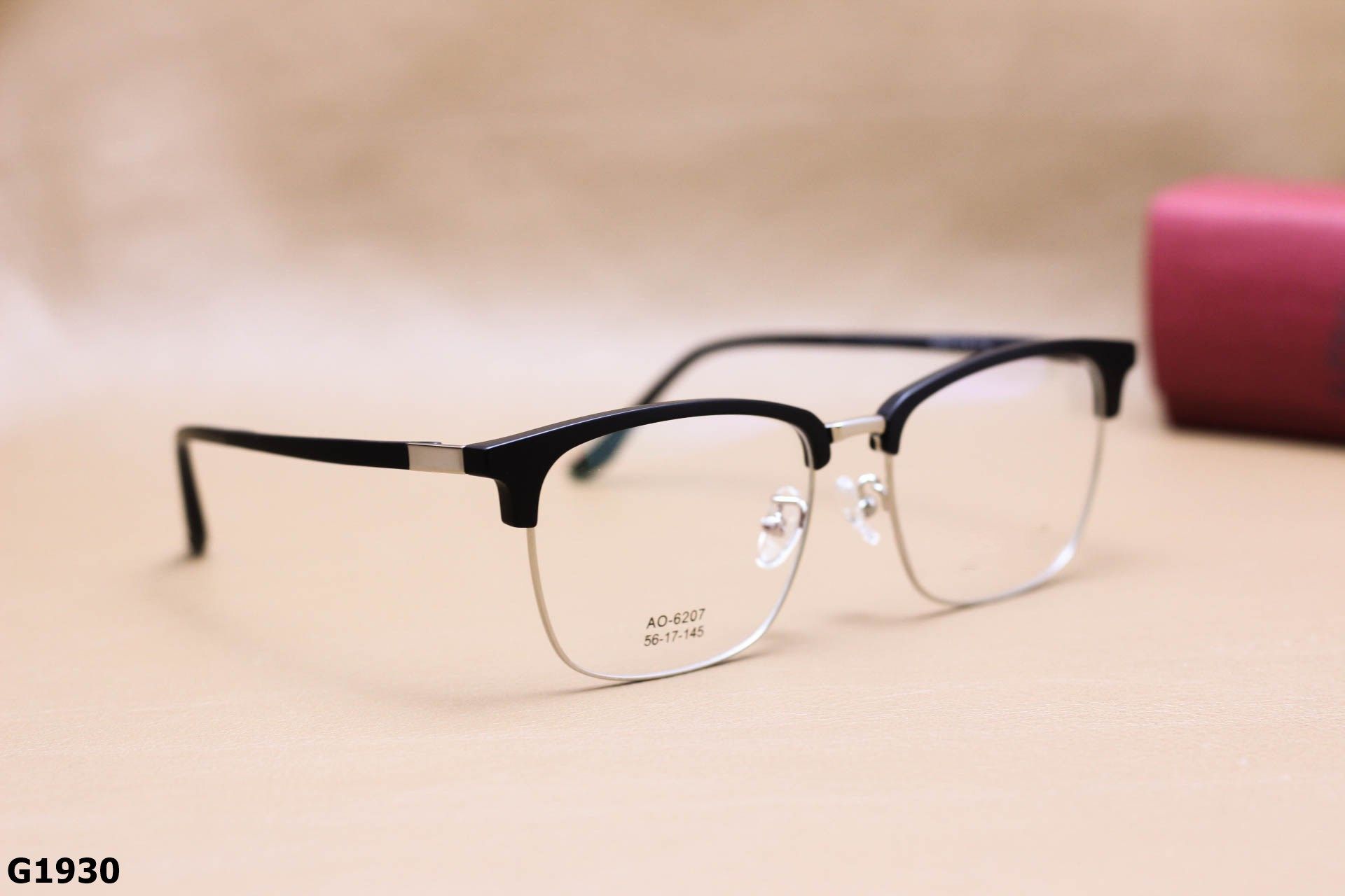 Gọng Kính Cận Hợp Kim Vuông Nửa Viền Thời Trang Unisex - G1930