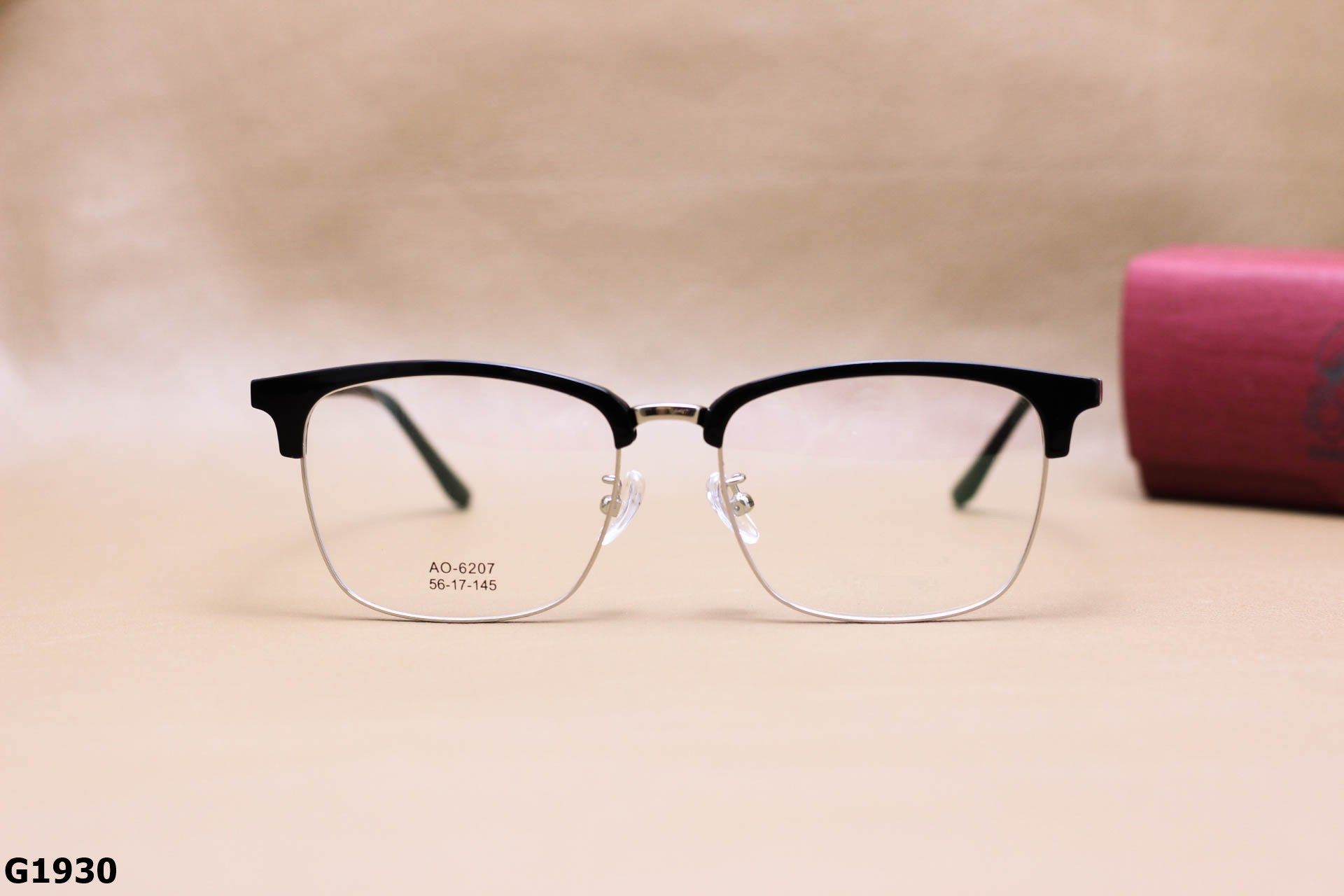 Gọng Kính Cận Hợp Kim Vuông Nửa Viền Thời Trang Unisex - G1930