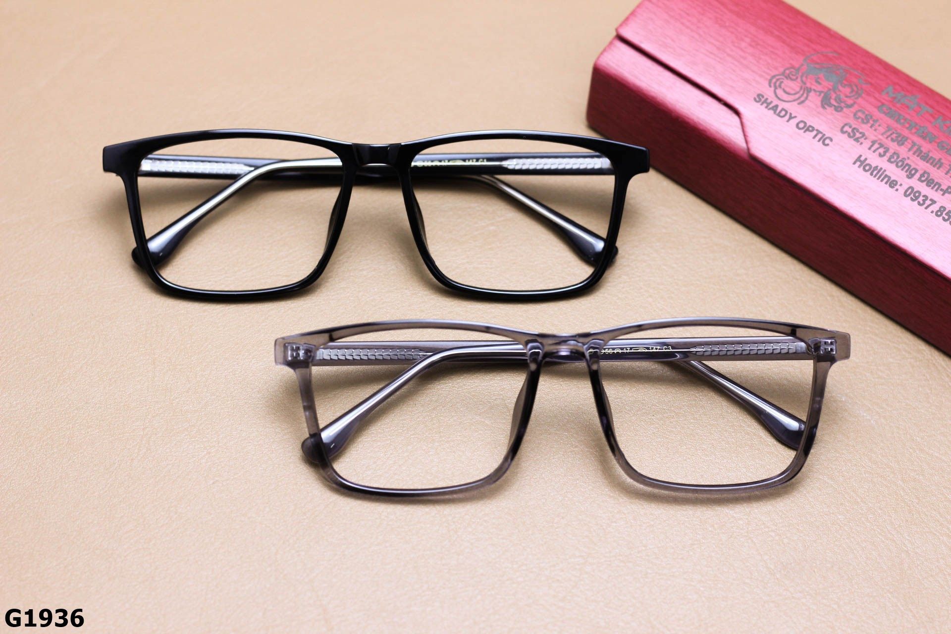 Gọng Kính Cận Nhựa Dẻo TR90, Dáng Vuông Thời Trang Unisex Thanh Mảnh - G1936