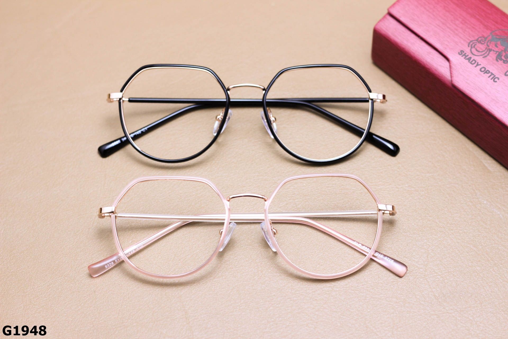 Gọng Kính Cận Đa Giác Oversize Hợp Kim Thanh Mảnh Unisex - G1948