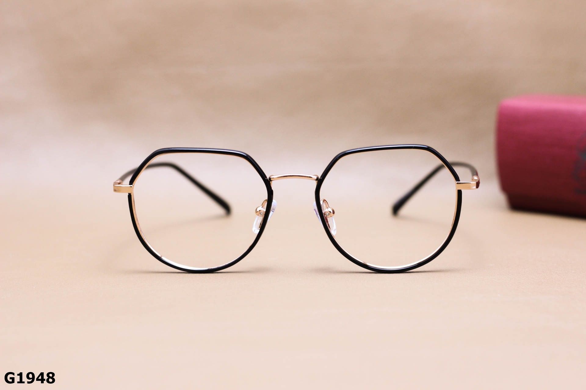 Gọng Kính Cận Đa Giác Oversize Hợp Kim Thanh Mảnh Unisex - G1948