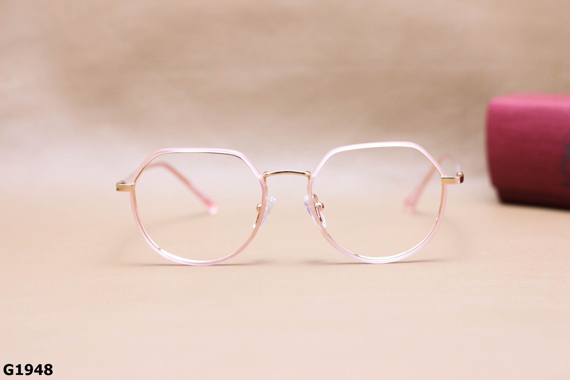 Gọng Kính Cận Đa Giác Oversize Hợp Kim Thanh Mảnh Unisex - G1948