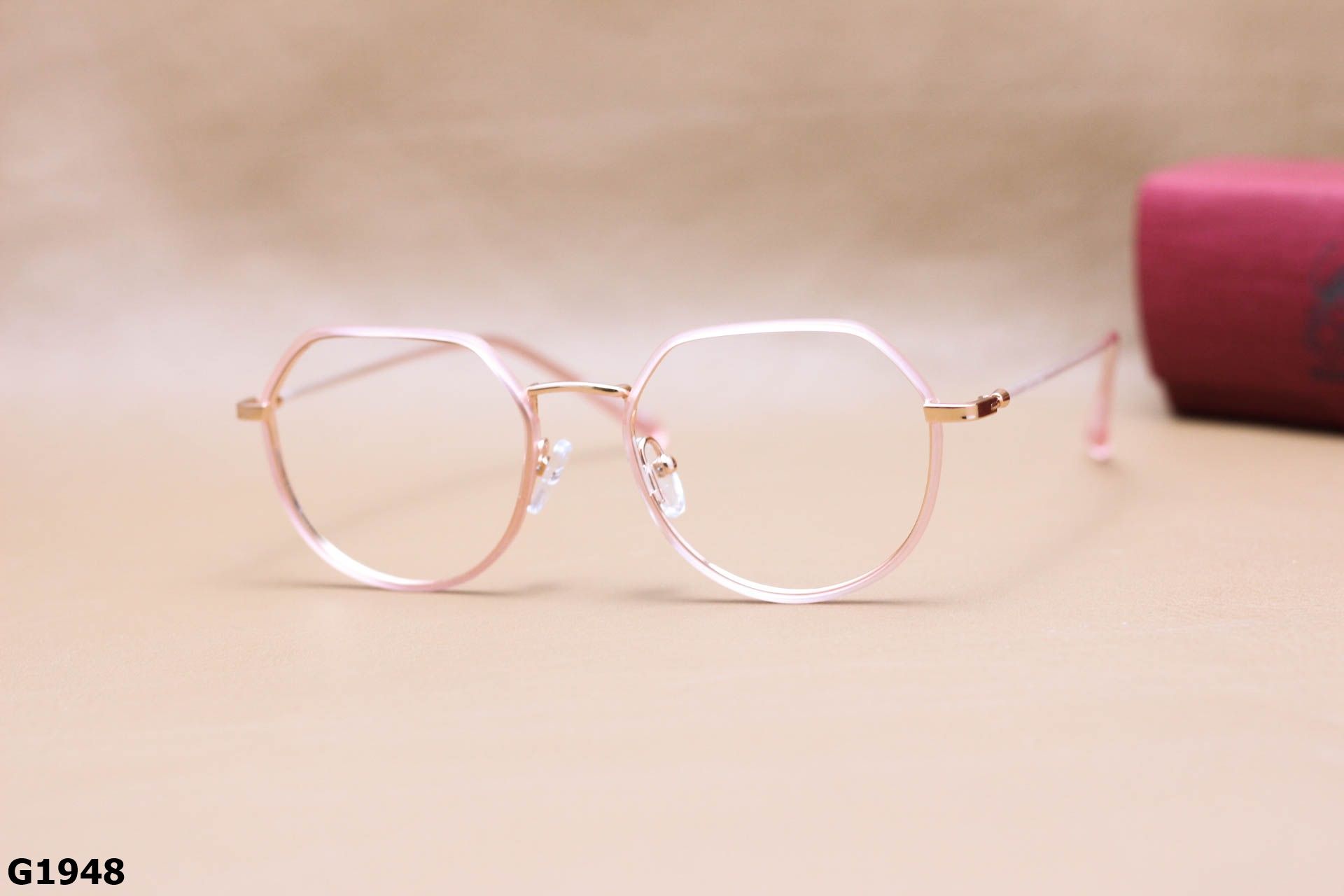 Gọng Kính Cận Đa Giác Oversize Hợp Kim Thanh Mảnh Unisex - G1948