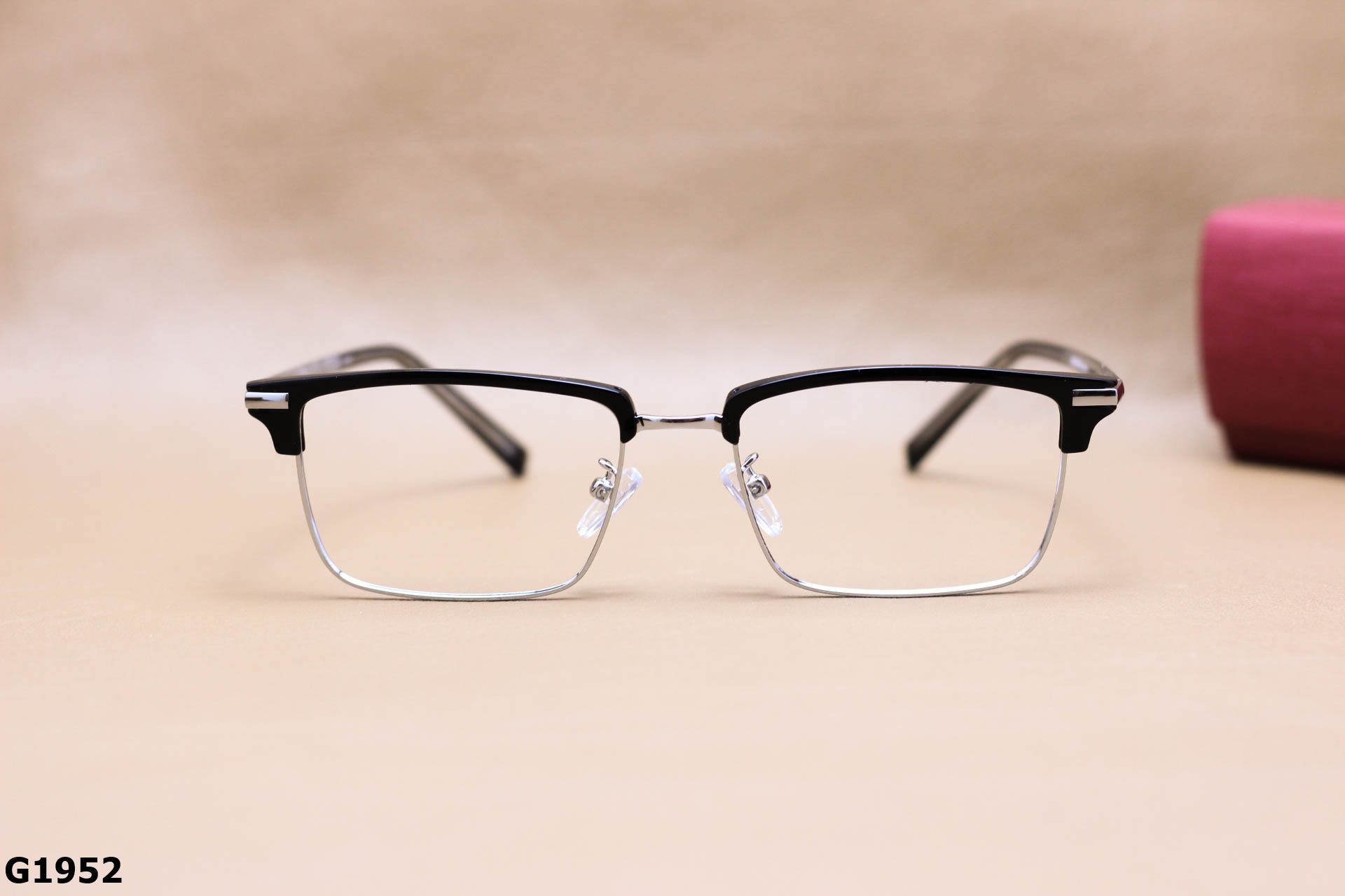 Gọng Kính Cận Vuông Nửa Viền Thời Trang Unisex, Chất Hợp Kim Thanh Mảnh - G1952