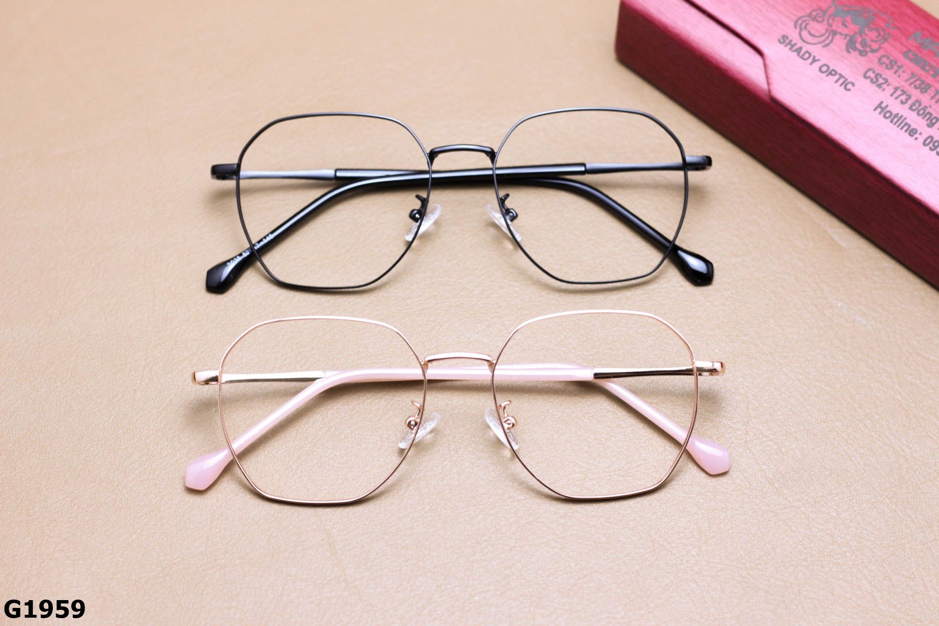 Gọng Kính Cận Hợp Kim Đa Giác, Thanh Mảnh Thời Trang Unisex - G1959