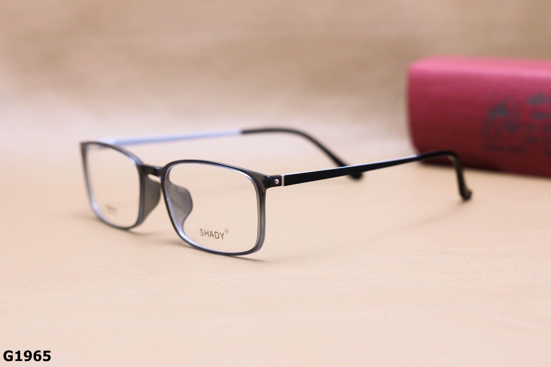 Gọng Kính Cận SHADY Dáng Vuông Nhỏ Unisex, Chất Nhựa Ultem & Titanium IP - G1965