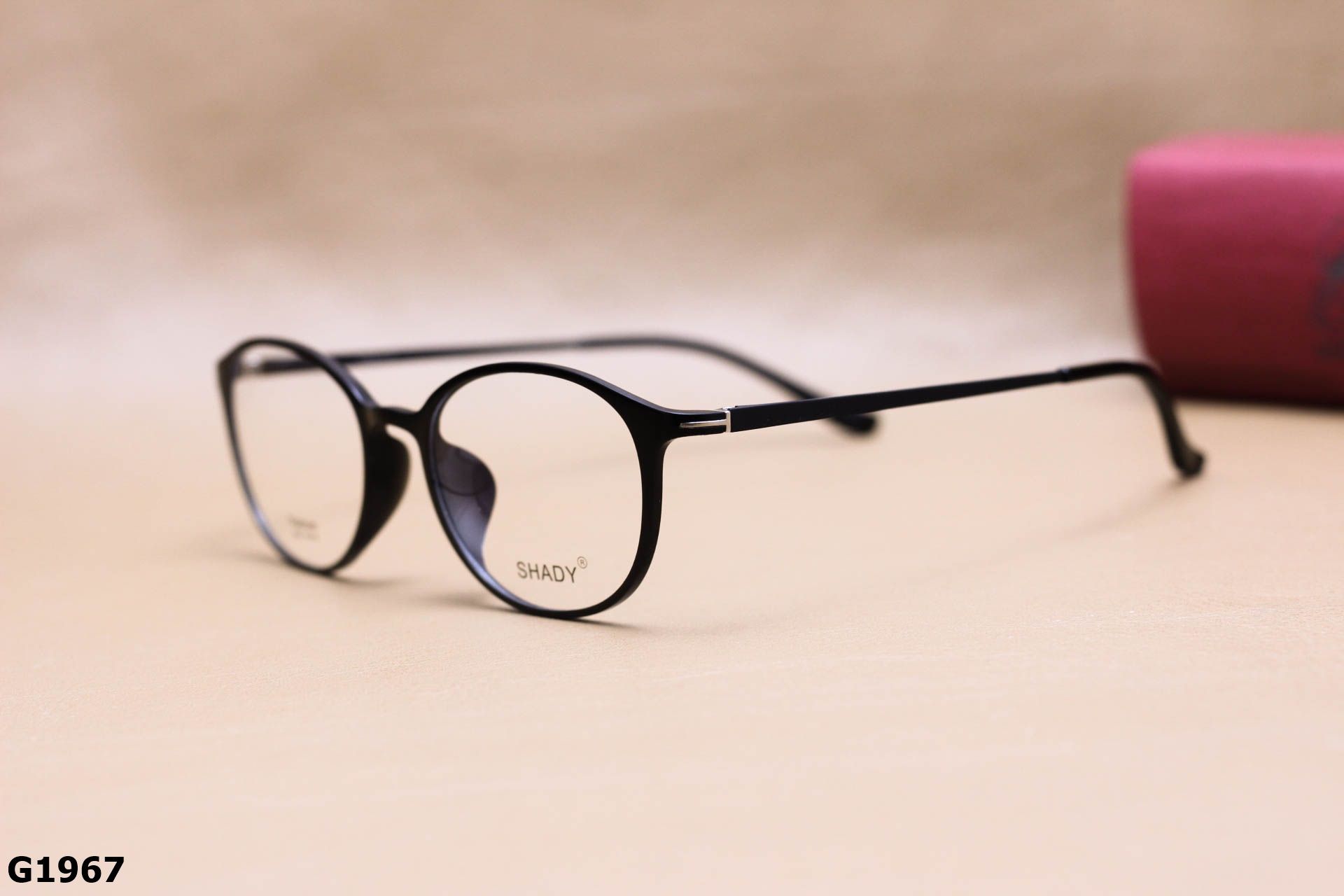 Gọng Kính Cận SHADY Dáng Tròn Ngố Unisex, Chất Nhựa Ultem & Titanium IP - G1967