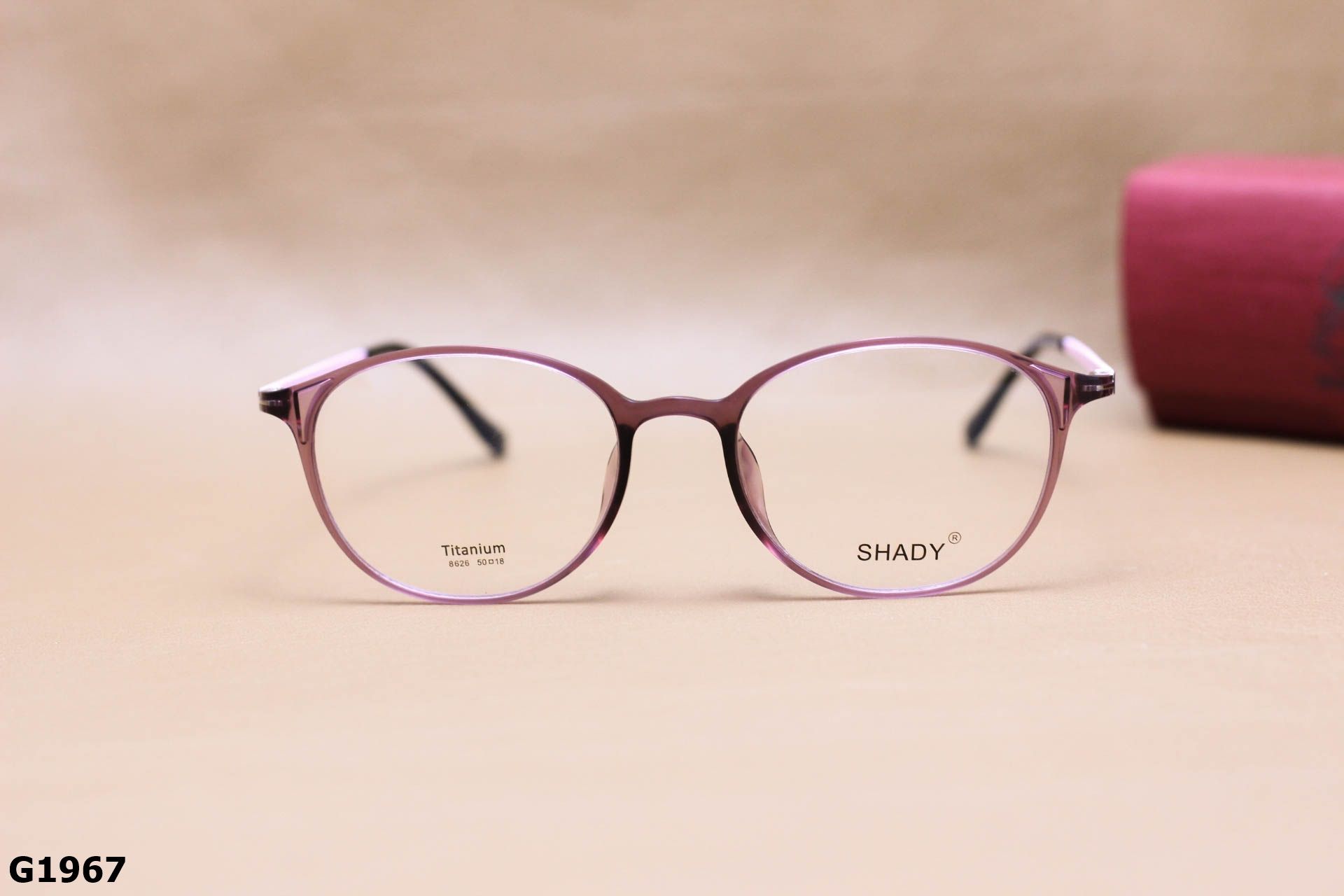 Gọng Kính Cận SHADY Dáng Tròn Ngố Unisex, Chất Nhựa Ultem & Titanium IP - G1967