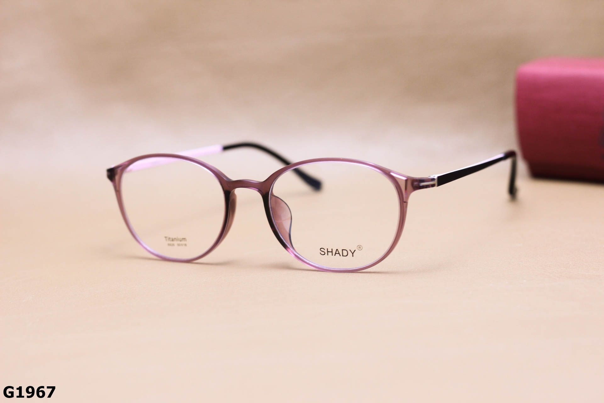 Gọng Kính Cận SHADY Dáng Tròn Ngố Unisex, Chất Nhựa Ultem & Titanium IP - G1967