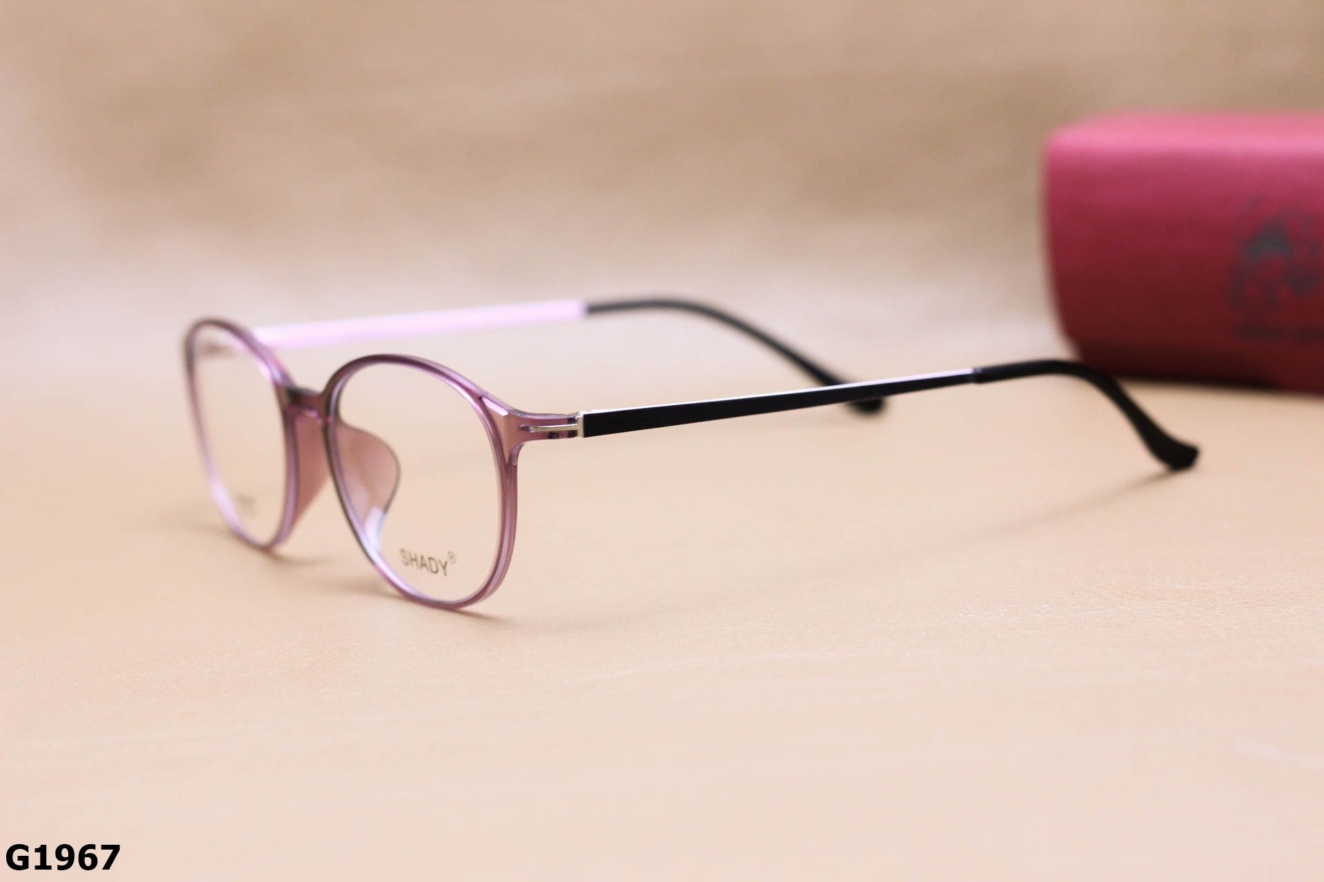 Gọng Kính Cận SHADY Dáng Tròn Ngố Unisex, Chất Nhựa Ultem & Titanium IP - G1967