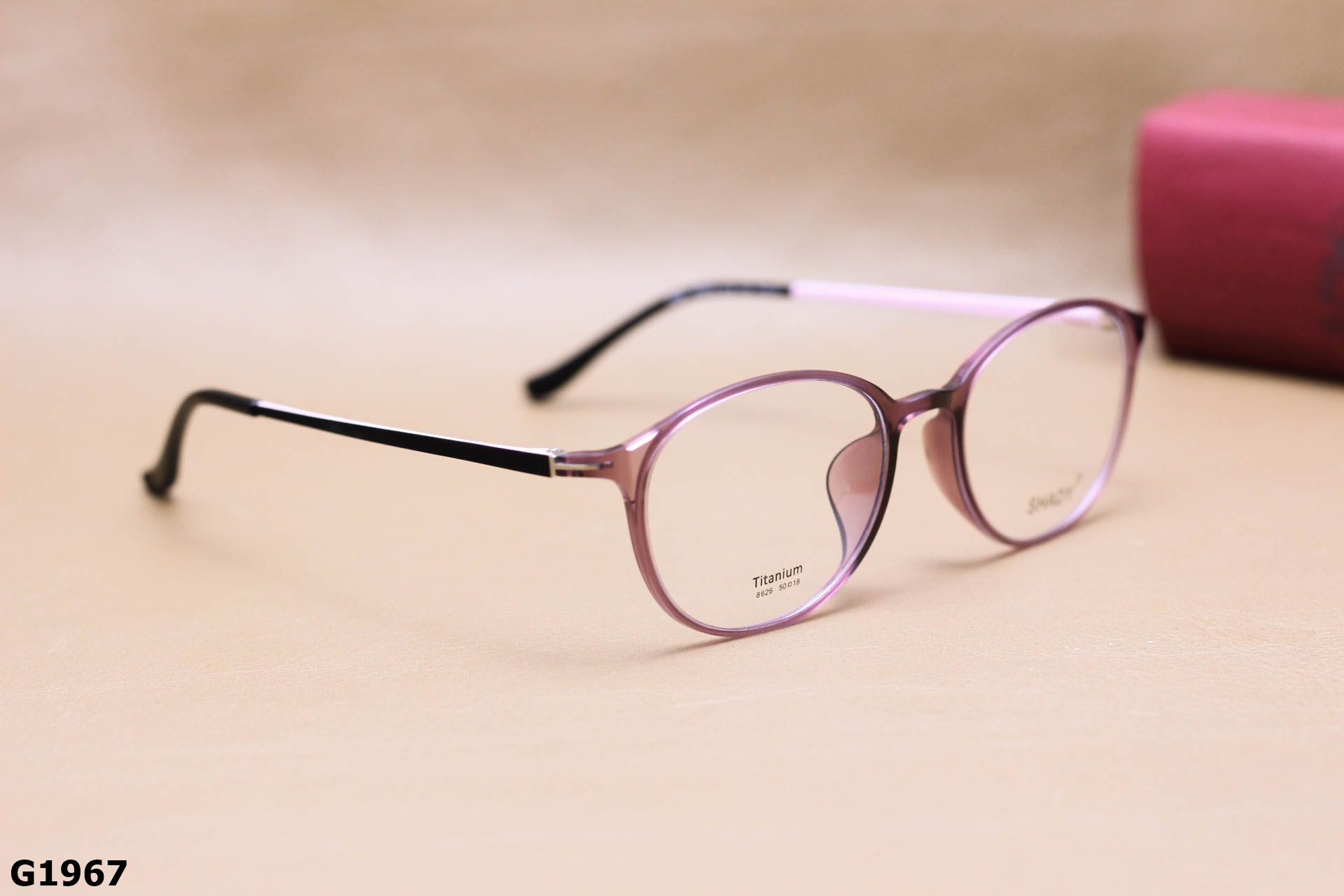 Gọng Kính Cận SHADY Dáng Tròn Ngố Unisex, Chất Nhựa Ultem & Titanium IP - G1967