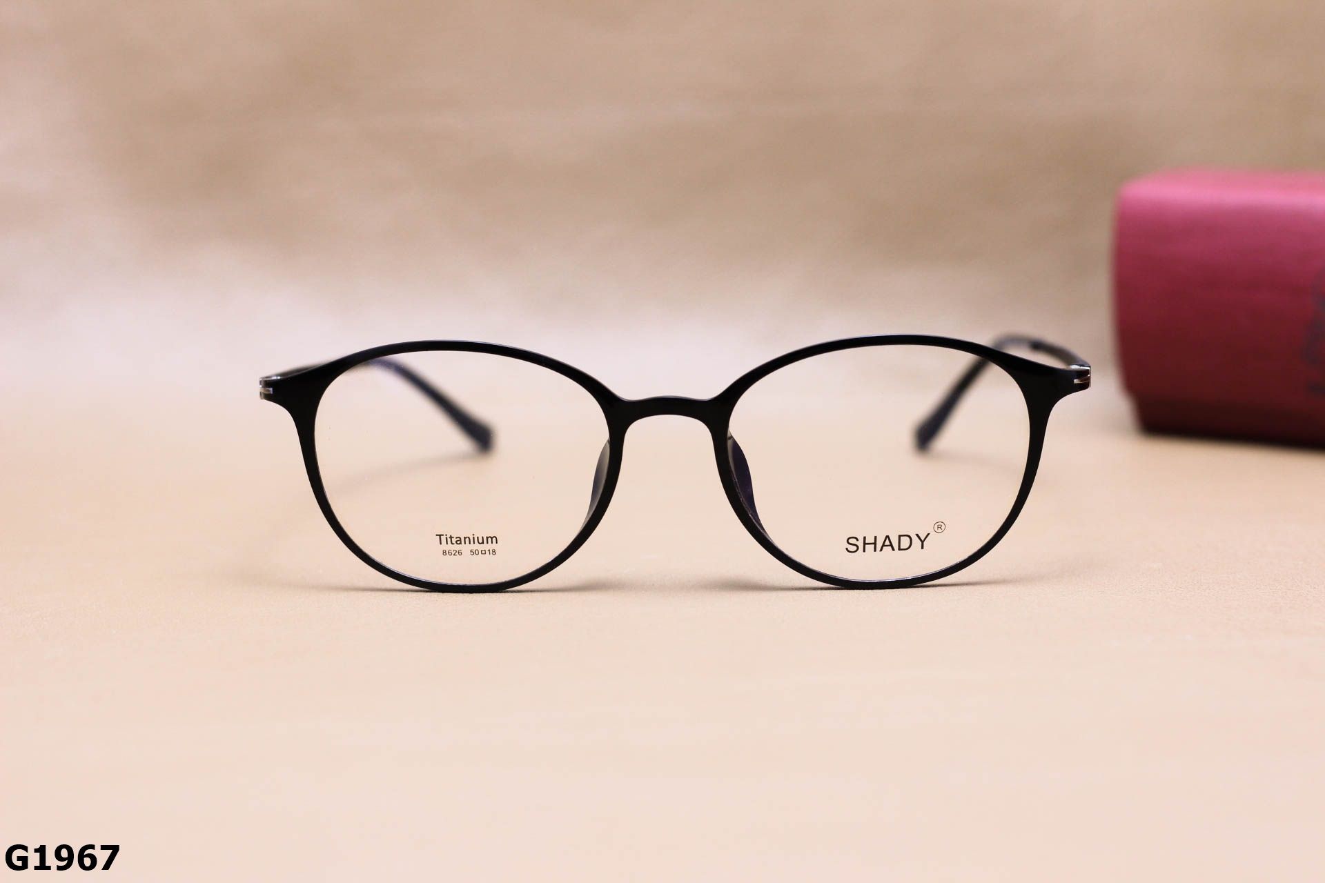 Gọng Kính Cận SHADY Dáng Tròn Ngố Unisex, Chất Nhựa Ultem & Titanium IP - G1967