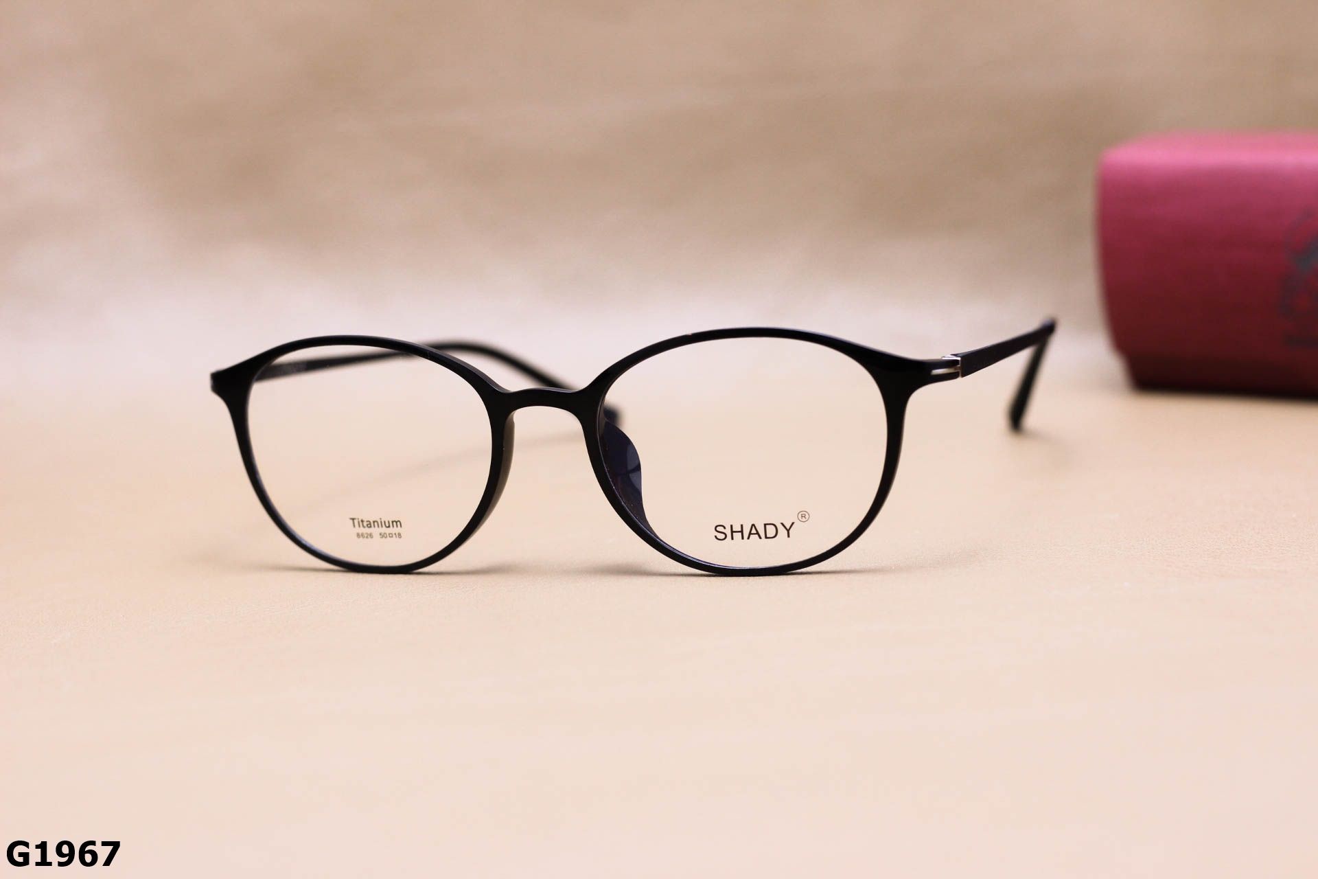 Gọng Kính Cận SHADY Dáng Tròn Ngố Unisex, Chất Nhựa Ultem & Titanium IP - G1967