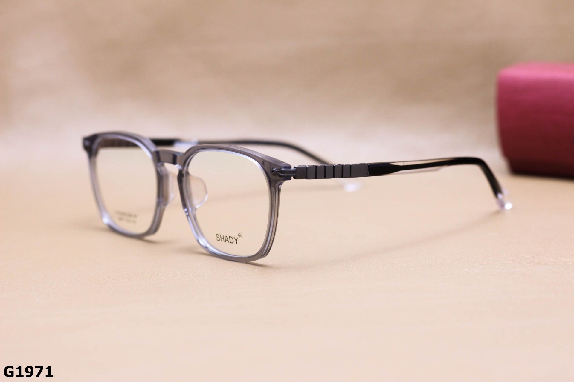 Gọng Kính Cận SHADY Dáng Vuông Bầu Unisex, Chất Liệu Titanium IP - G1971