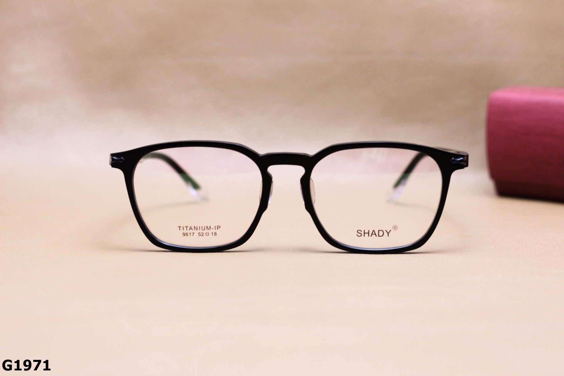 Gọng Kính Cận SHADY Dáng Vuông Bầu Unisex, Chất Liệu Titanium IP - G1971