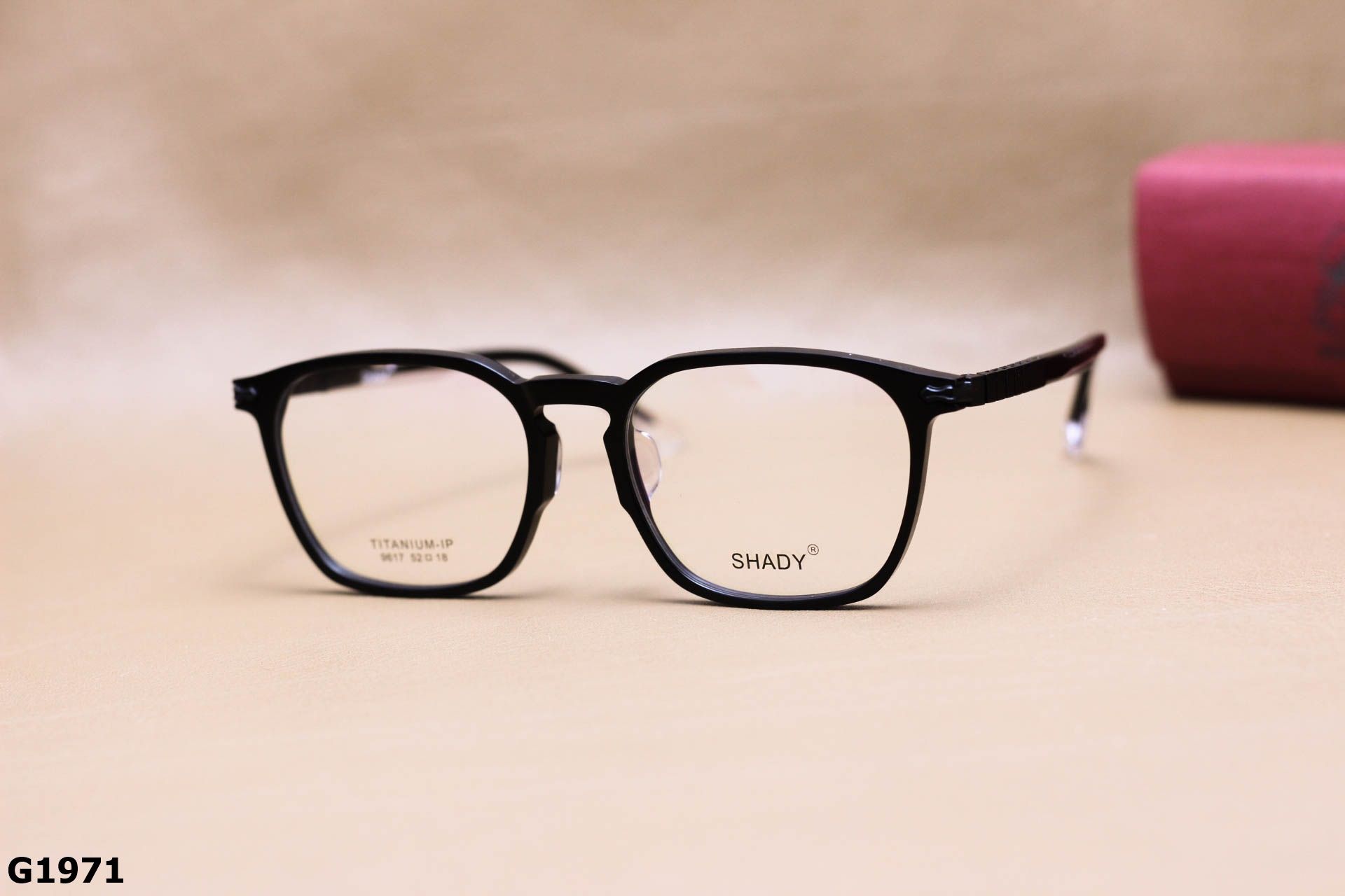 Gọng Kính Cận SHADY Dáng Vuông Bầu Unisex, Chất Liệu Titanium IP - G1971
