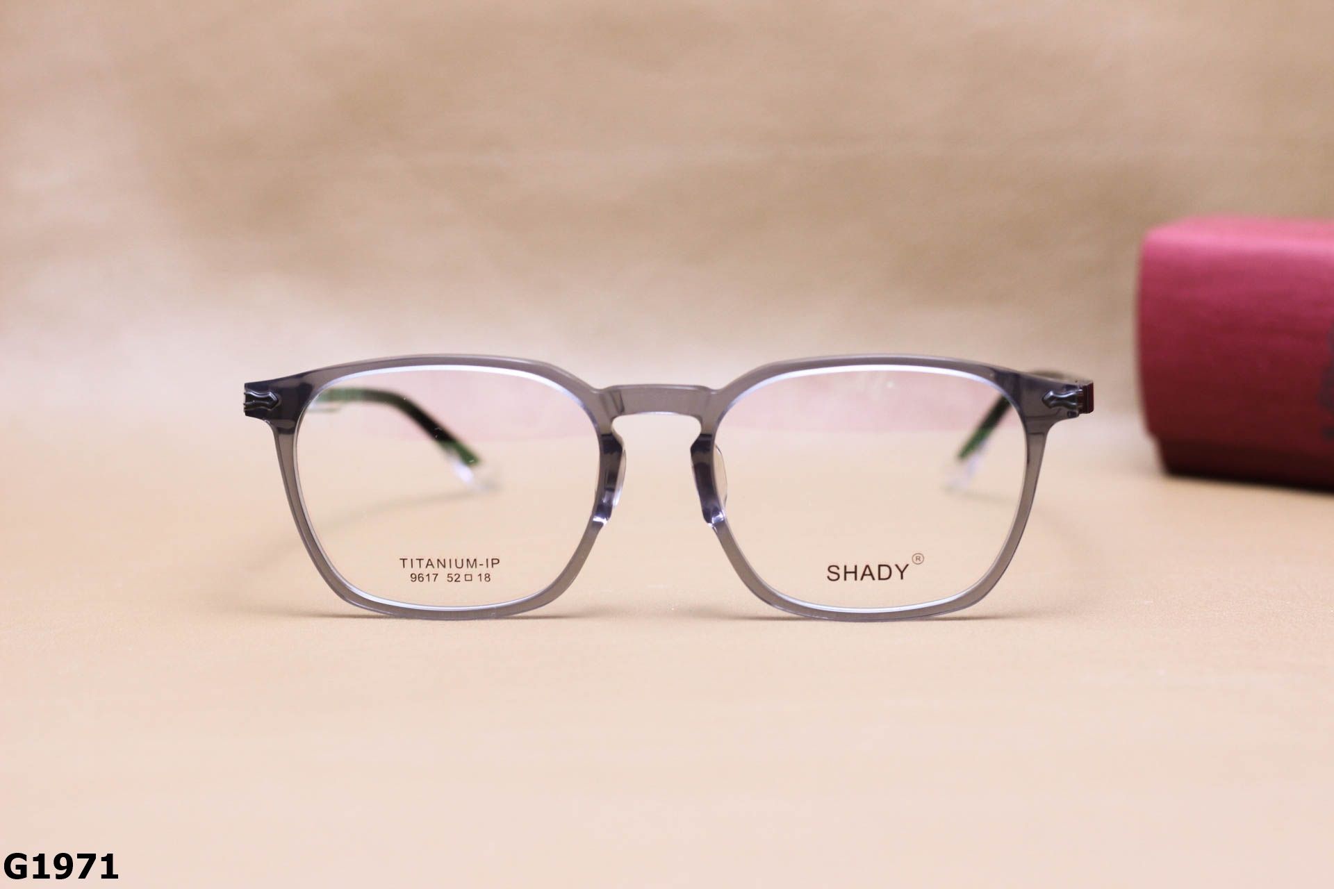 Gọng Kính Cận SHADY Dáng Vuông Bầu Unisex, Chất Liệu Titanium IP - G1971