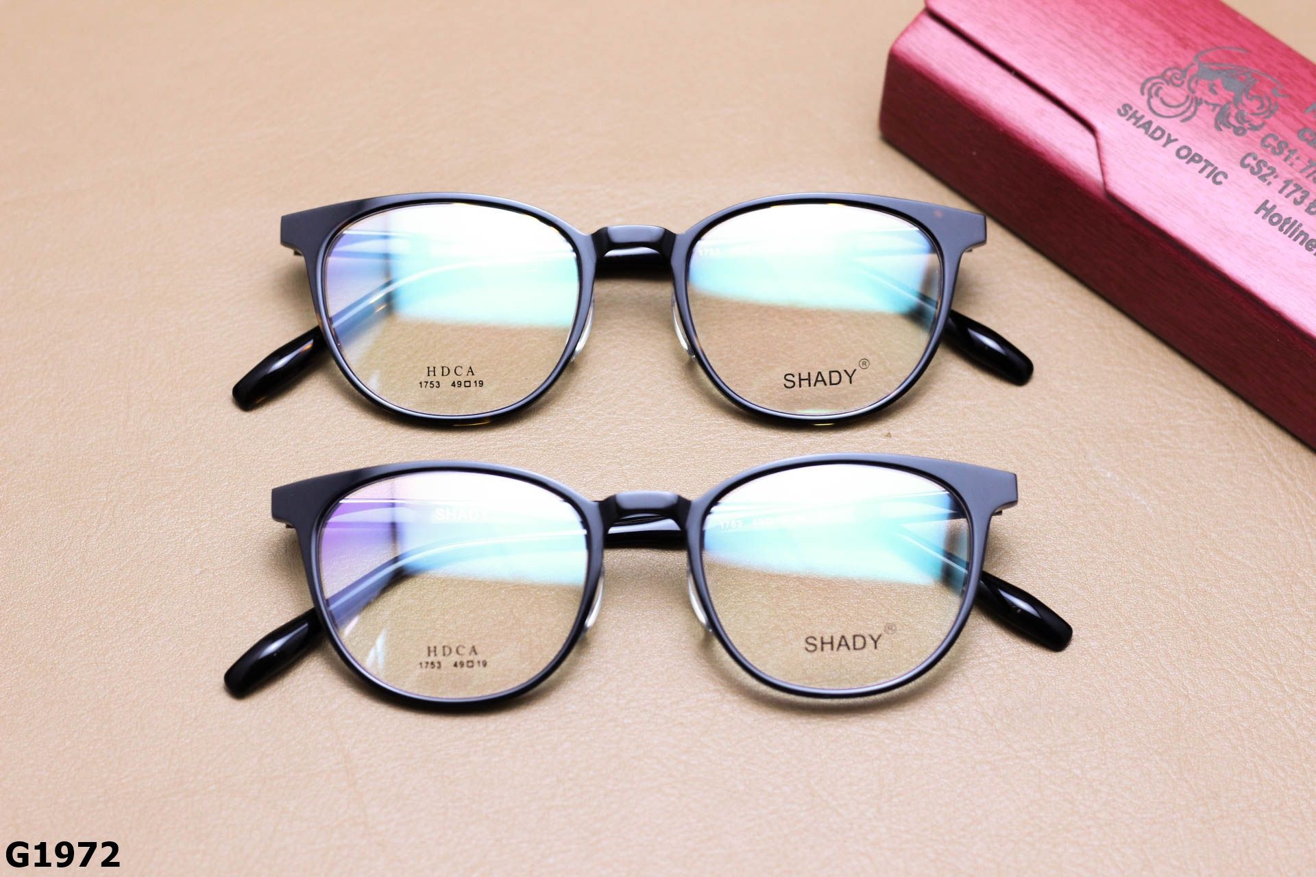 Gọng Kính Cận SHADY Dáng Tròn Unisex, Chất Nhựa Acetate Cao Cấp - G1972