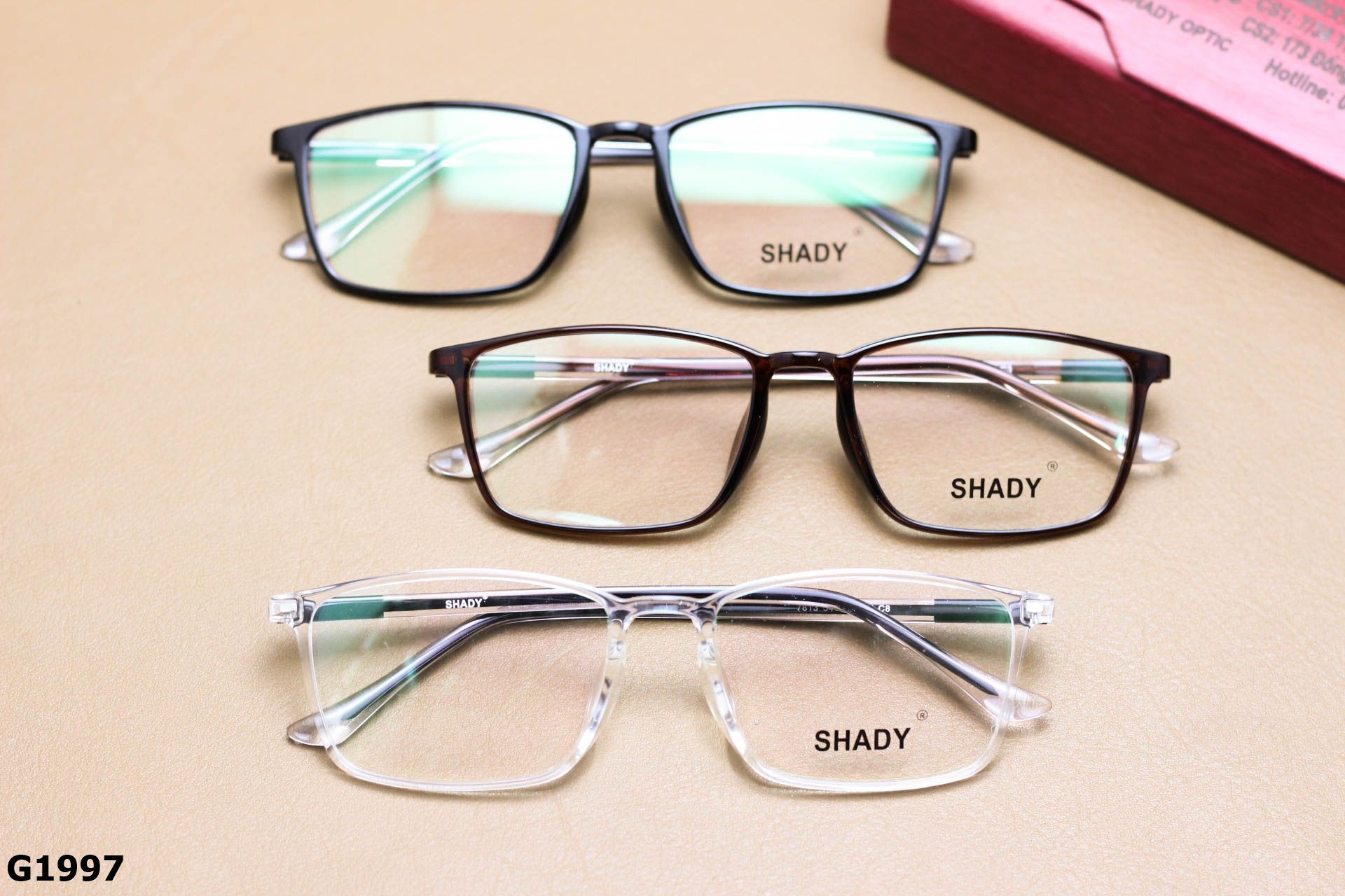 Gọng Kính Cận SHADY Nhựa Dẻo TR90 Dáng Vuông Thời Trang Unisex - G1997