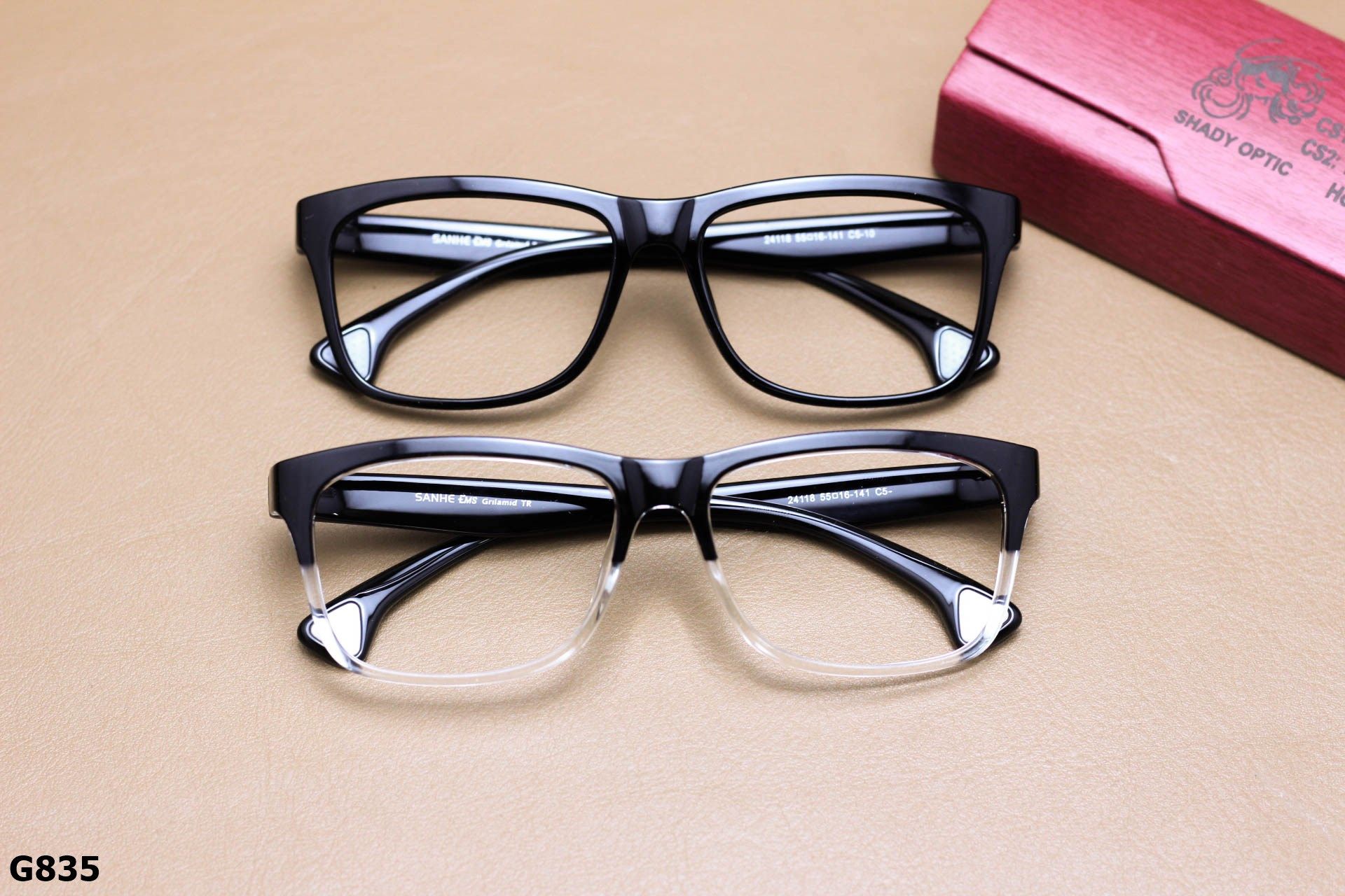 Gọng Kính Cận Nhựa Dẻo TR90, Dáng Vuông Thời Trang Unisex - G835