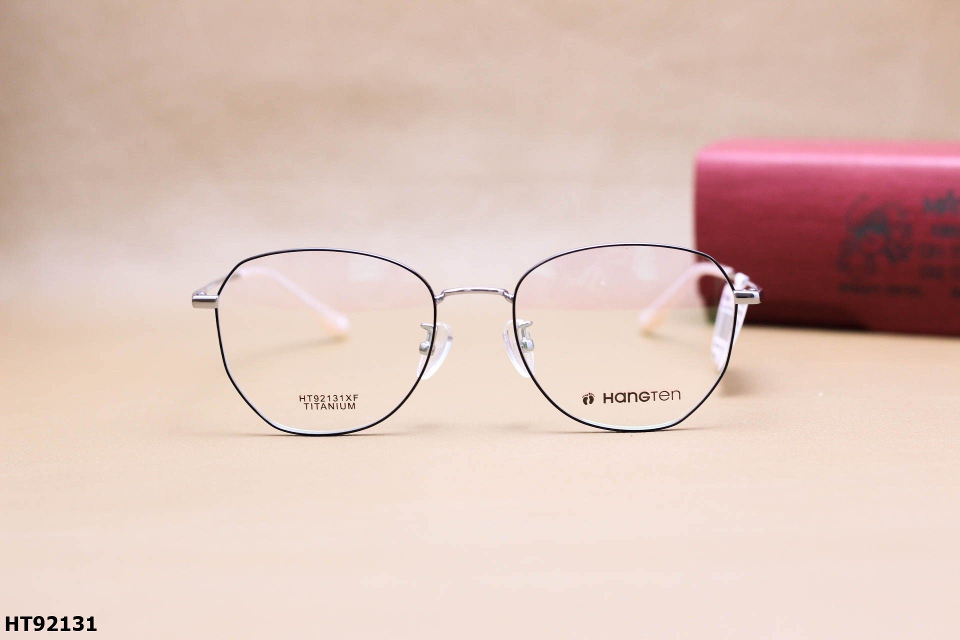 Gọng Kính Cận Lục Giác Thời Trang Unisex, Chất Hợp Kim Cao Cấp Chính Hãng Hang-Ten - HT92131