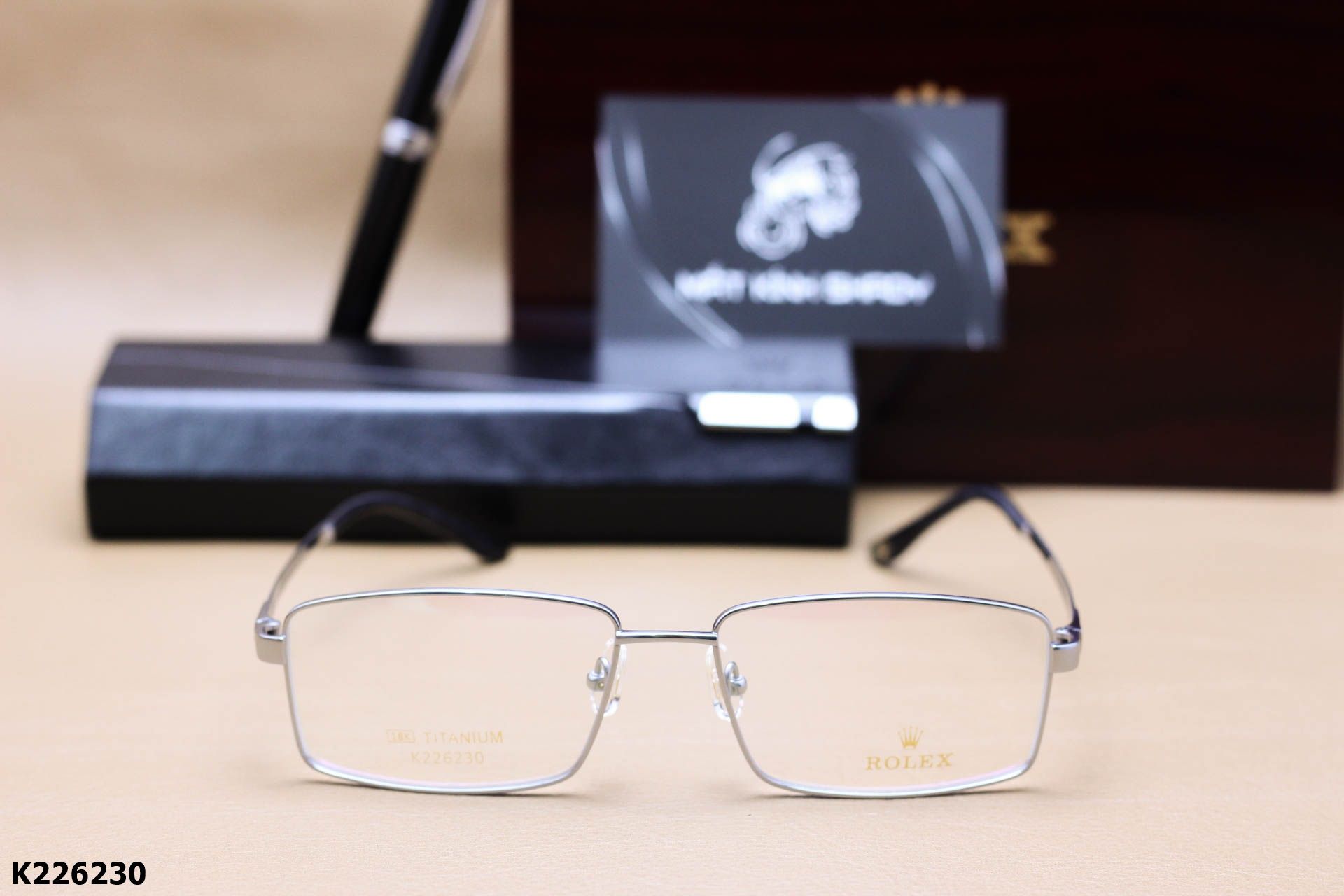 Gọng Kính Cận Thời Trang Nam, Titanium Mạ Vàng 18K Cao Cấp - K226230