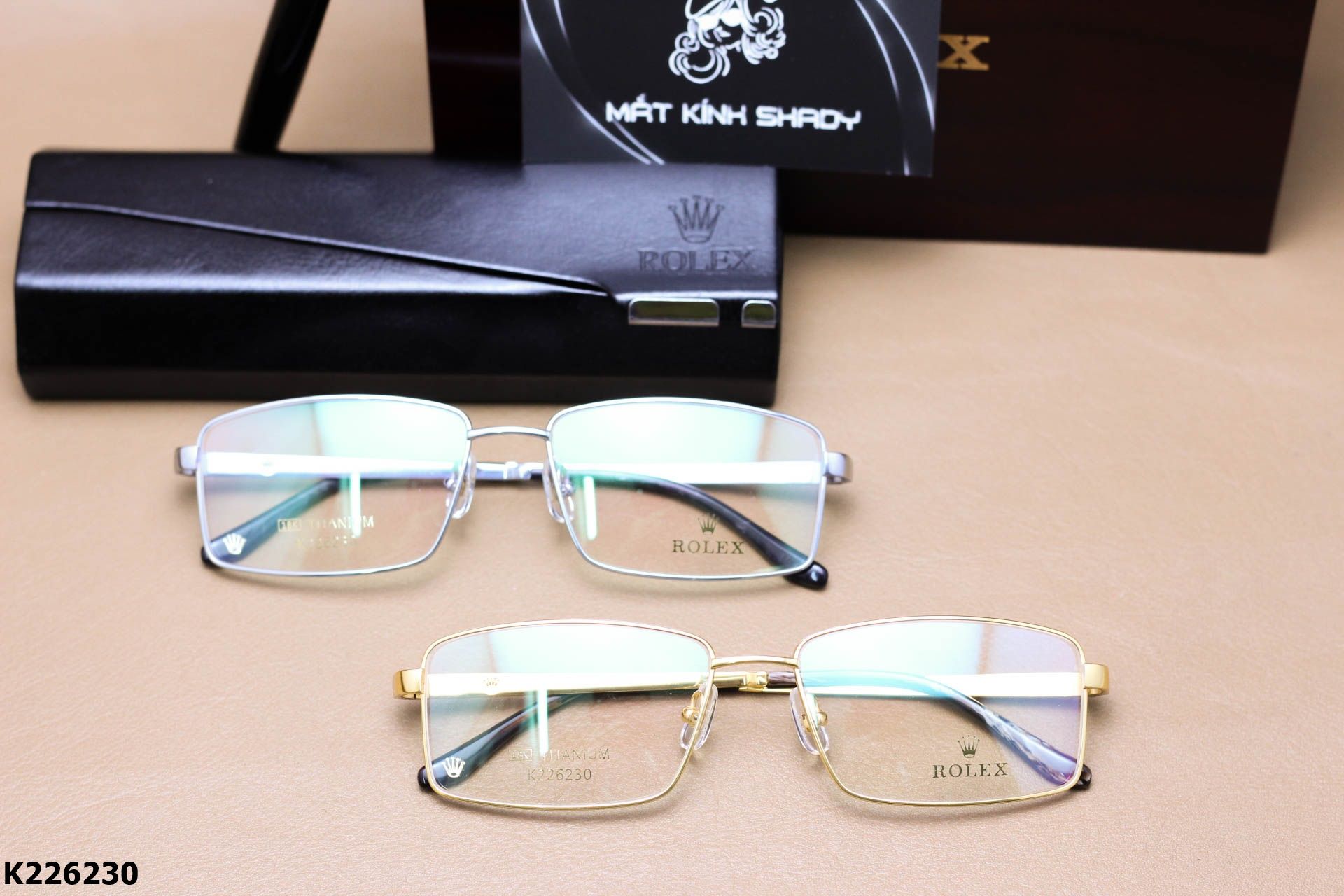 Gọng Kính Cận Thời Trang Nam, Titanium Mạ Vàng 18K Cao Cấp - K226230