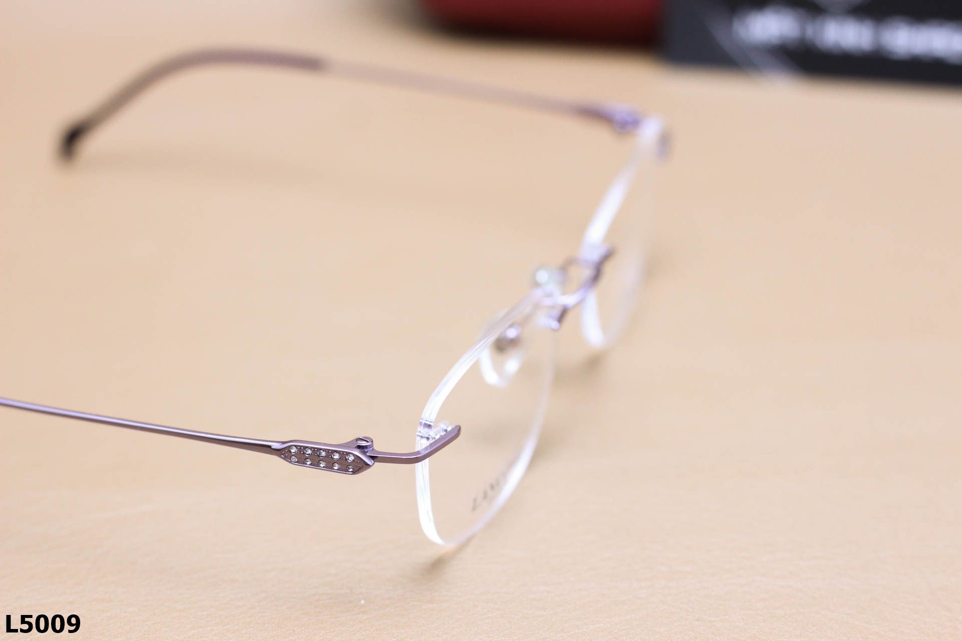 Gọng Kính Cận Khoan Ốc Thời Trang Nữ LANCÔME, Chất Liệu Titanium Cao Cấp - L5009