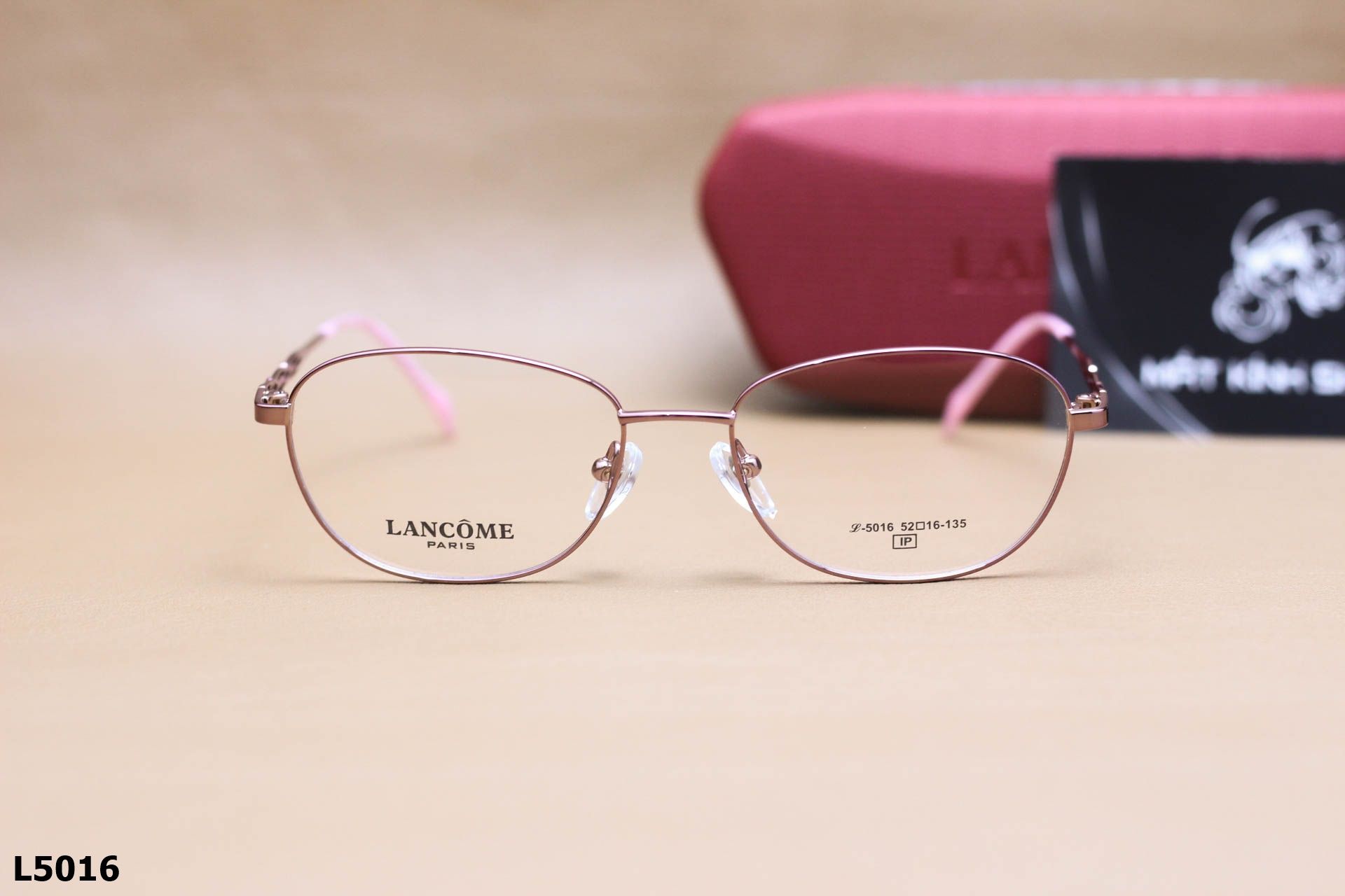 Gọng Kính Cận Oval Thời Trang Nữ LANCÔME, Chất Liệu Titanium Cao Cấp - L5016