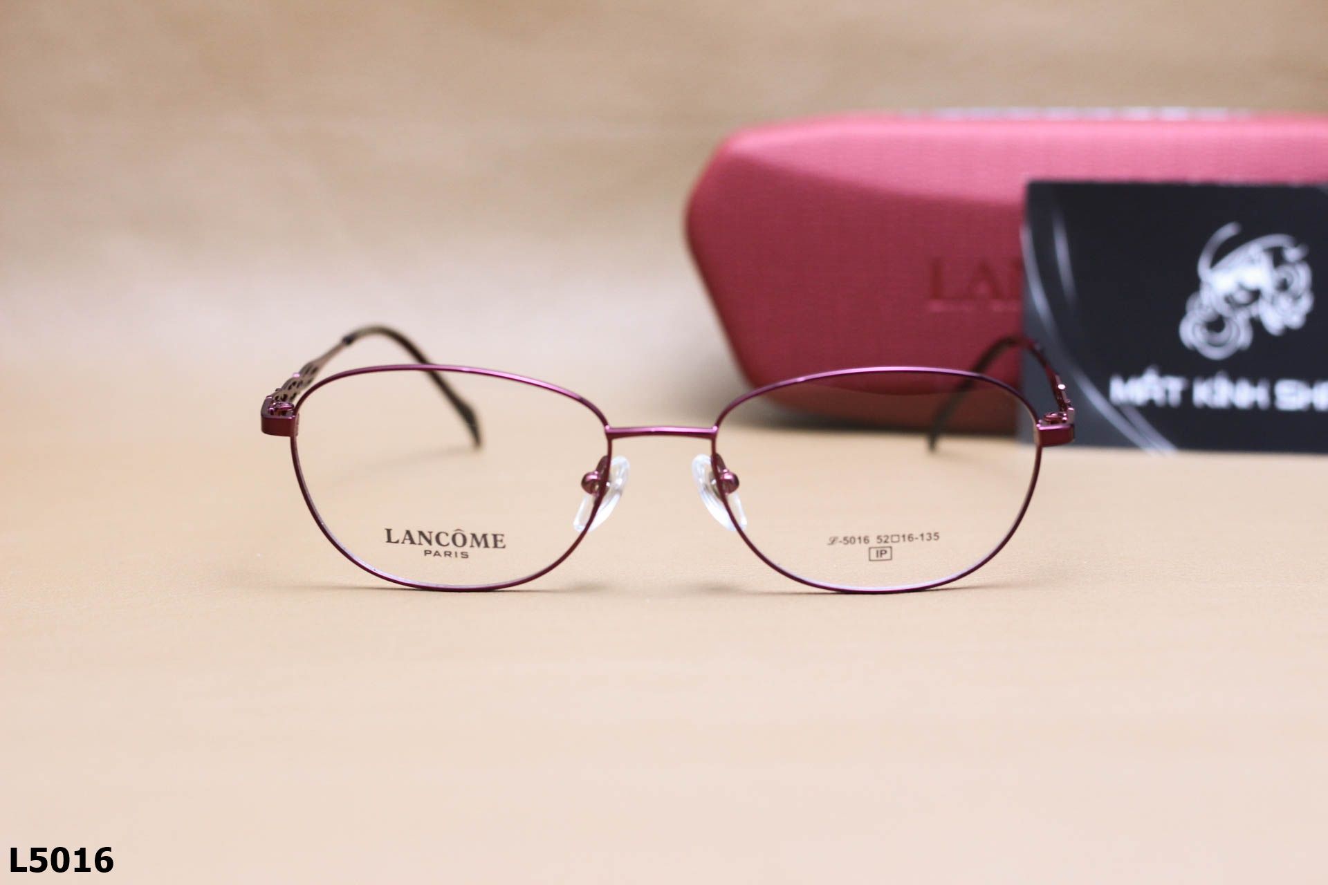 Gọng Kính Cận Oval Thời Trang Nữ LANCÔME, Chất Liệu Titanium Cao Cấp - L5016