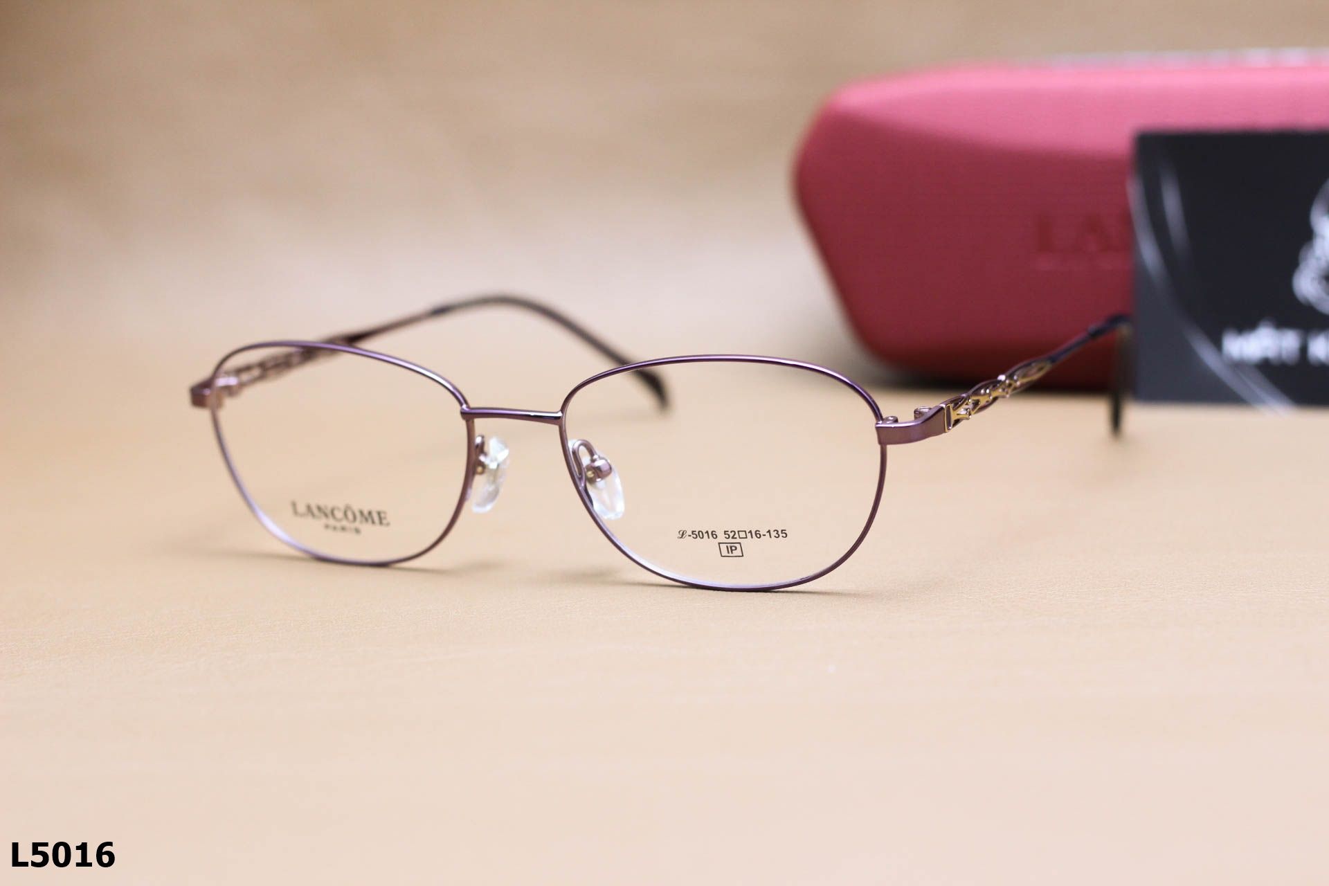 Gọng Kính Cận Oval Thời Trang Nữ LANCÔME, Chất Liệu Titanium Cao Cấp - L5016