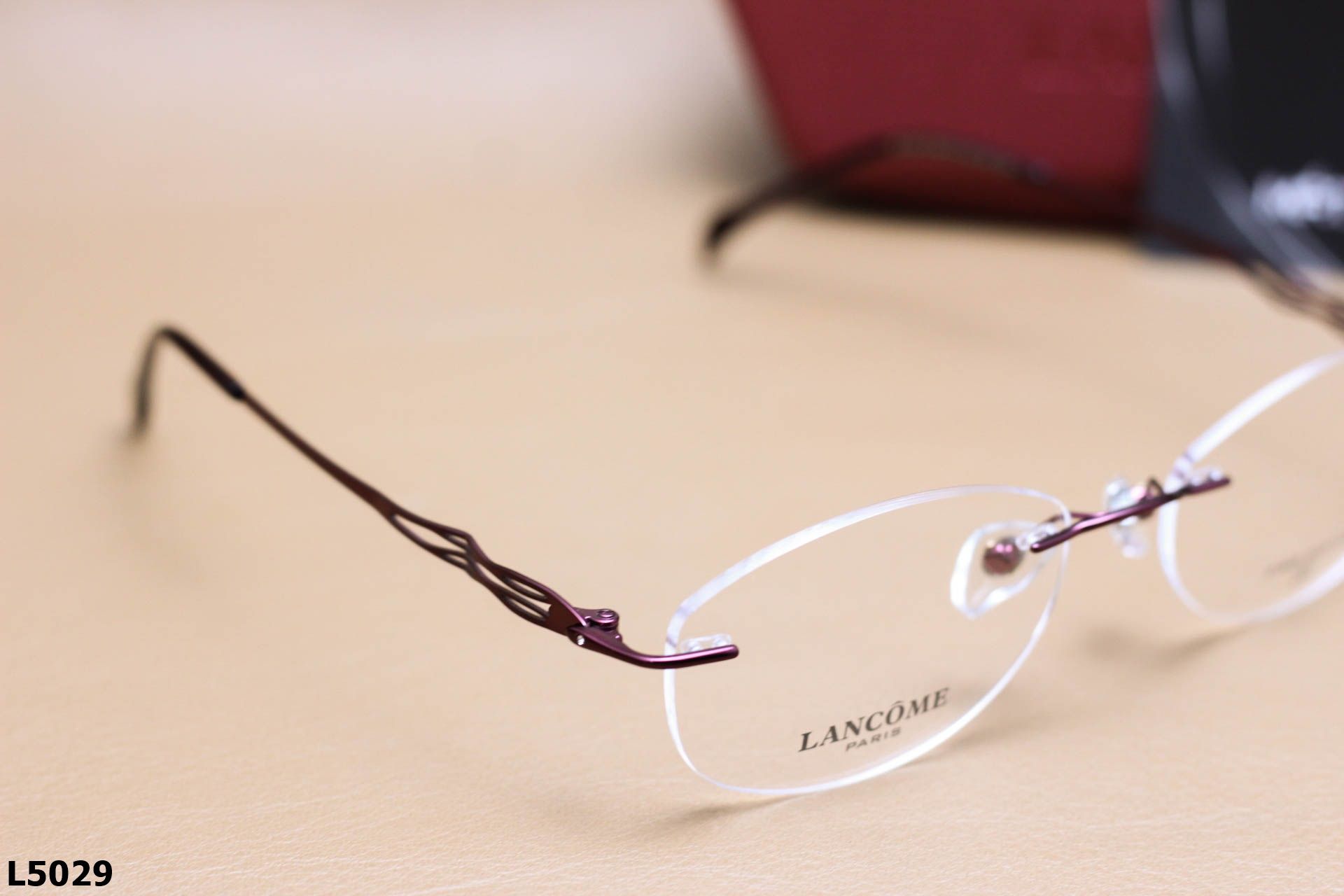 Gọng Kính Cận Khoan Ốc Thời Trang Nữ LANCÔME, Chất Liệu Titanium Cao Cấp - L5029