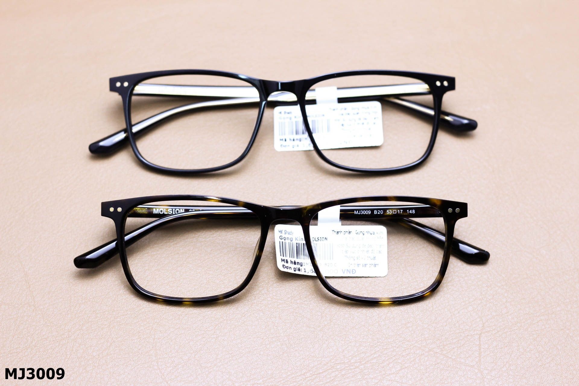 Gọng Kính Cận Chính Hãng Molsion Unisex, Chất Nhựa Acetate Nguyên Khối - MJ3009
