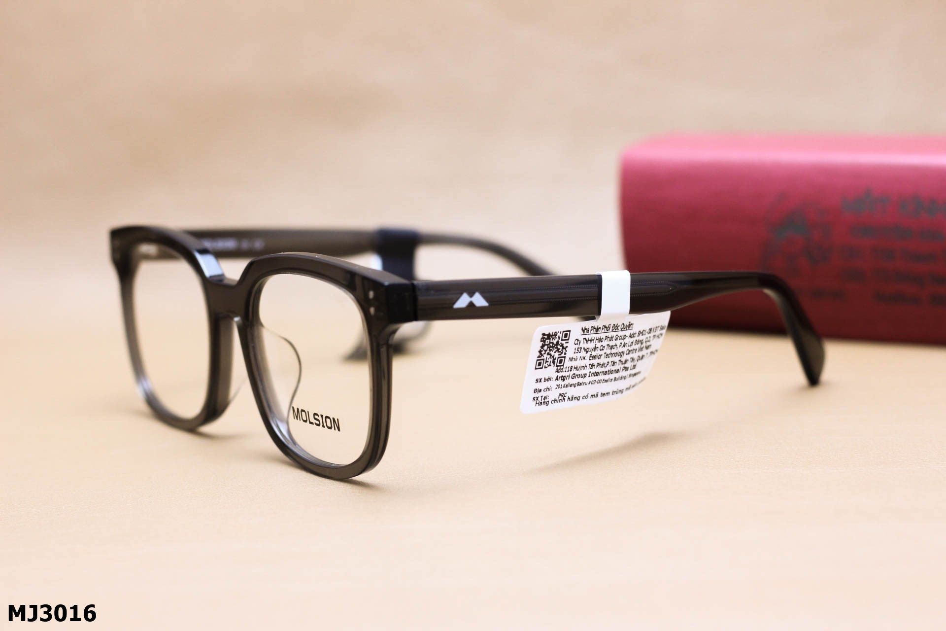 Gọng Kính Cận Chính Hãng Molsion Unisex 2020, Chất Nhựa Acetate Nguyên Khối - MJ3016