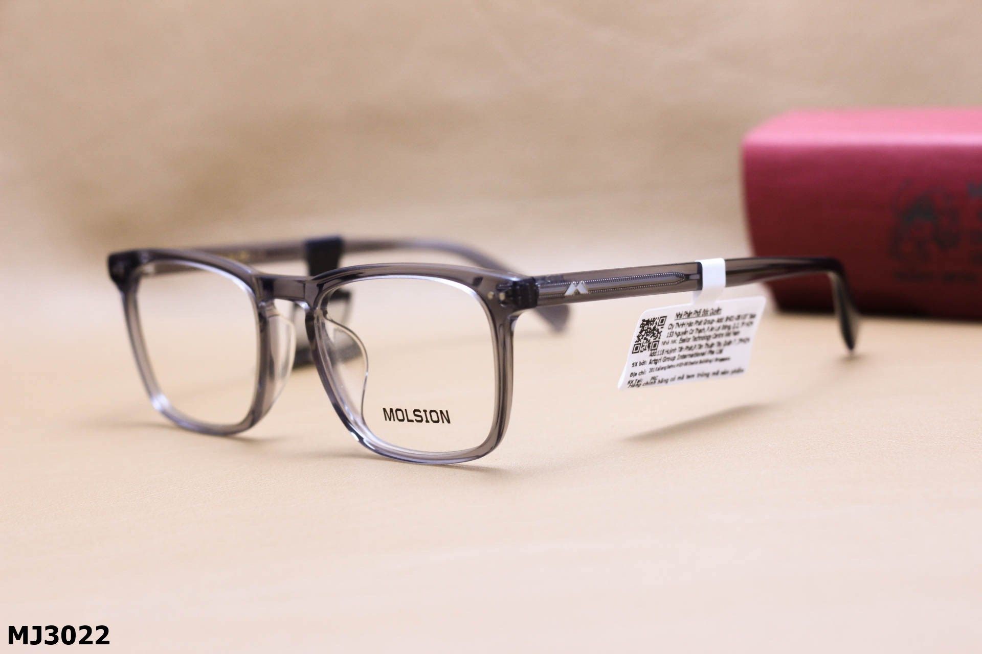 Gọng Kính Cận Chính Hãng Molsion Thời Trang Unisex, Chất Nhựa Acetate Nguyên Khối - MJ3022