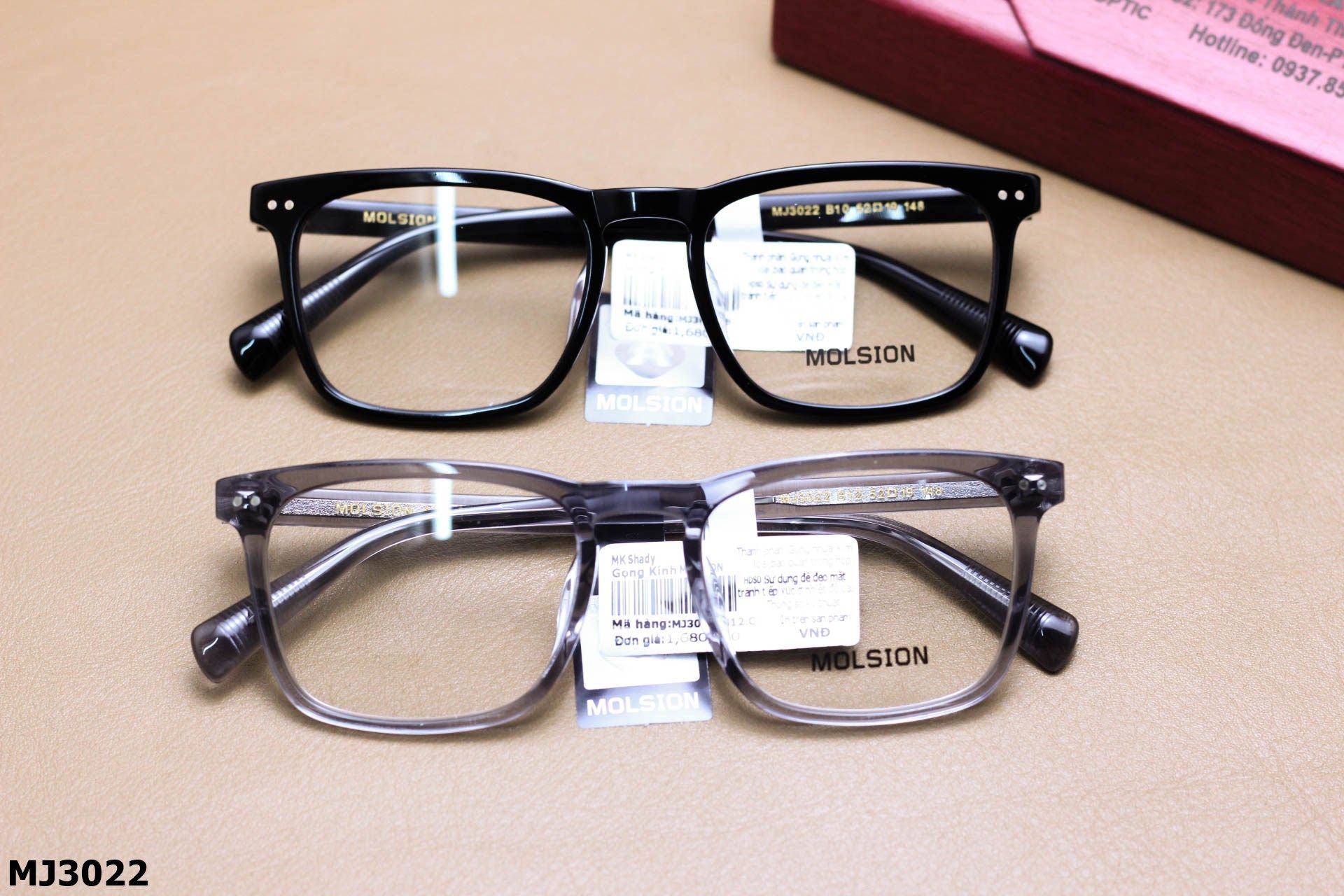 Gọng Kính Cận Chính Hãng Molsion Thời Trang Unisex, Chất Nhựa Acetate Nguyên Khối - MJ3022