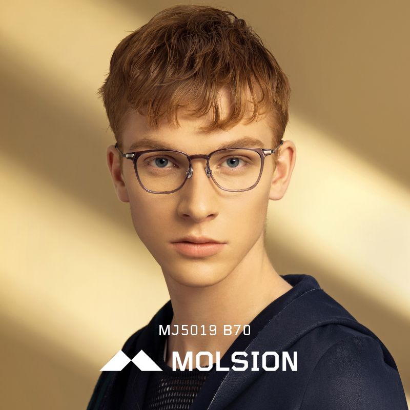 Gọng Kính Cận Chính Hãng Molsion Unisex, Chất Nhựa TR Và Hợp Kim Cao Cấp - MJ5019