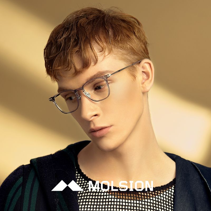 Gọng Kính Cận Chính Hãng Molsion Unisex, Chất Nhựa TR Và Hợp Kim Cao Cấp - MJ5019